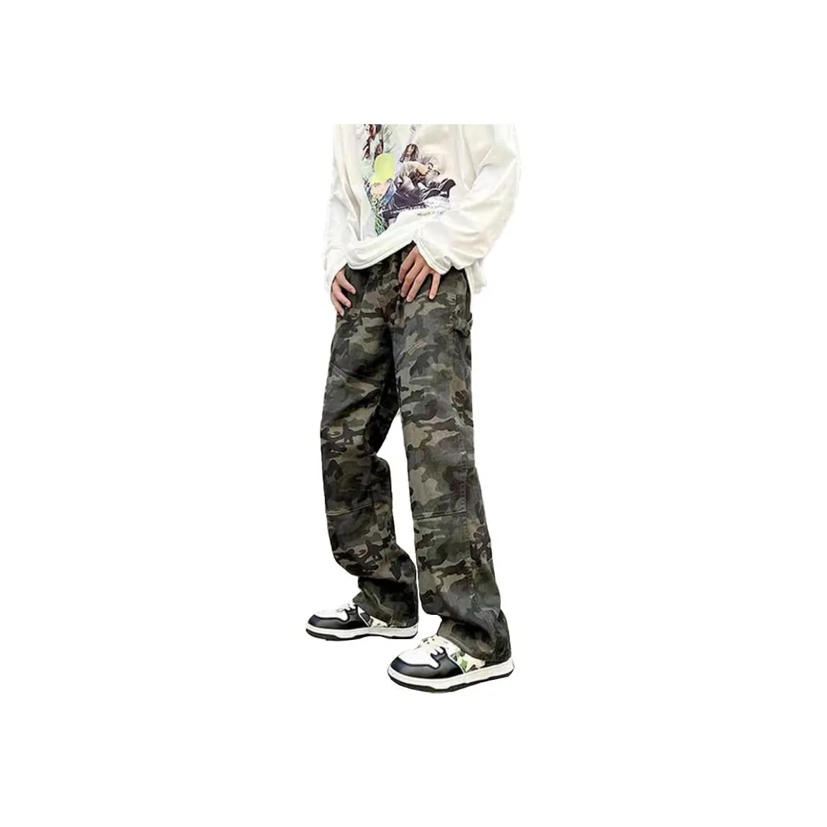MGXEK Jeans Unisex Army Green