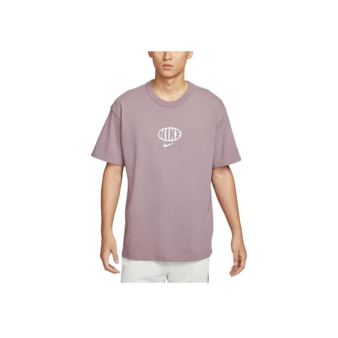 Nike Sportswear T Shirts Men Umber Gray/White/Umber Gray