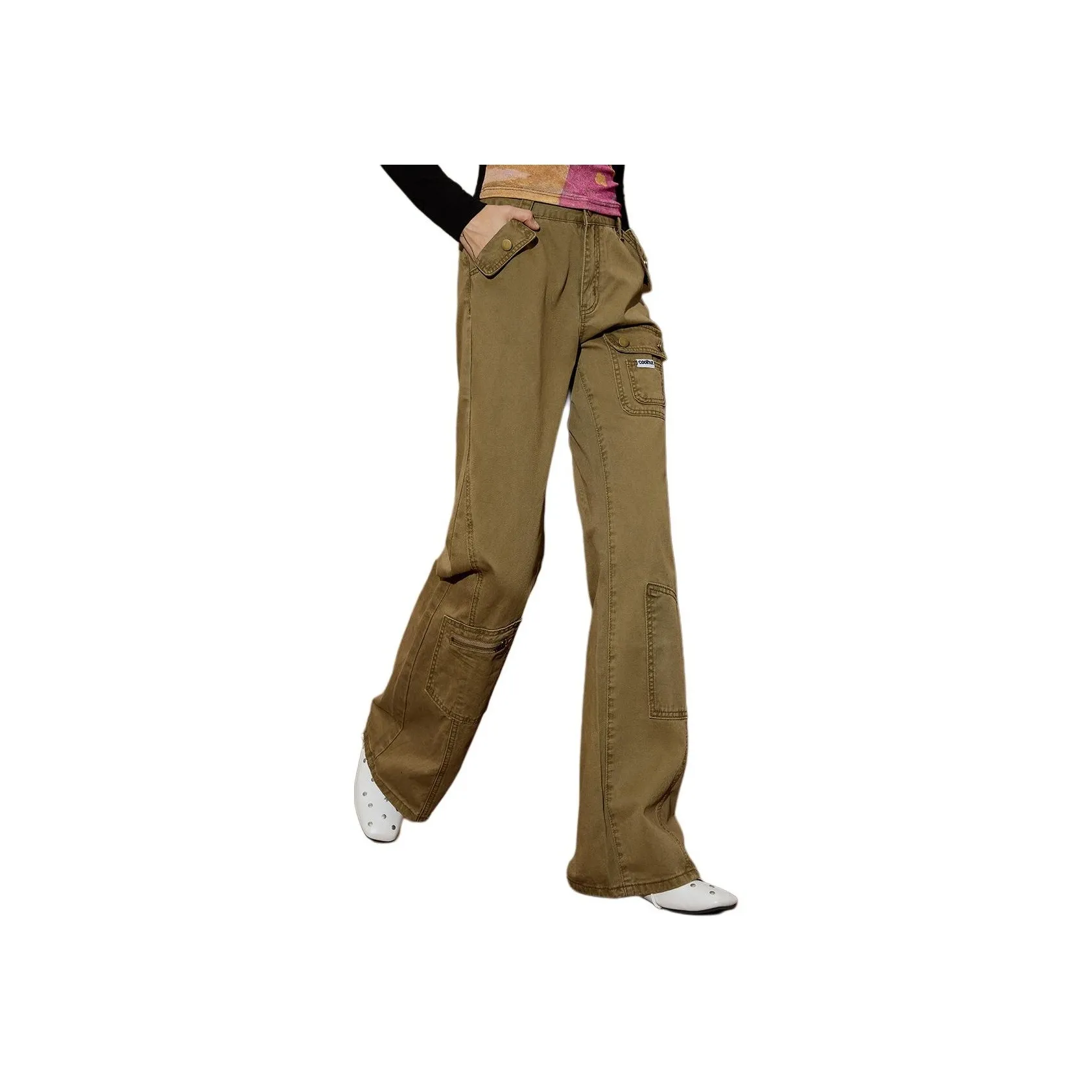 Coolhut Хаки Женские Джинсы