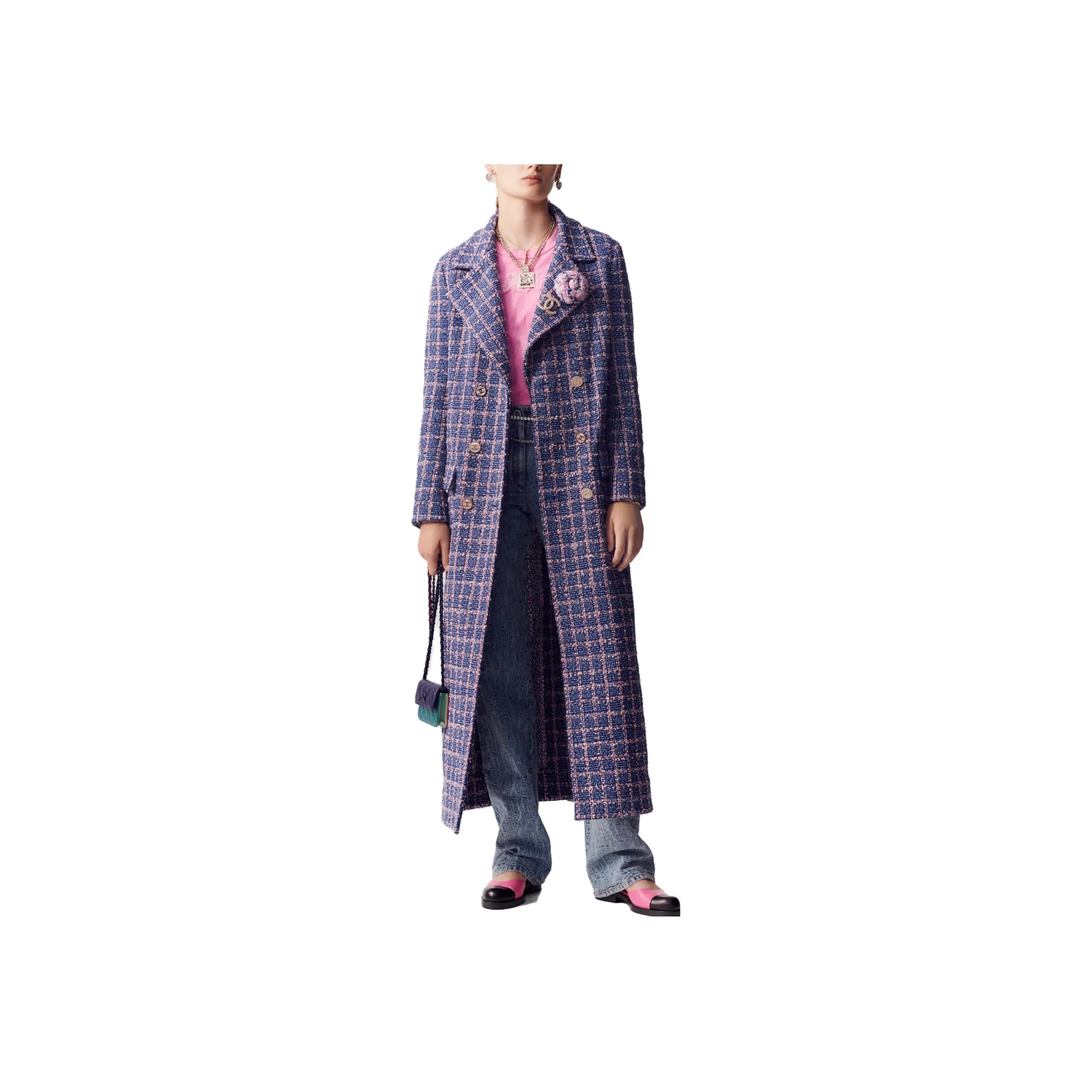 CHANEL SS23 Coat Women's Marine Blue