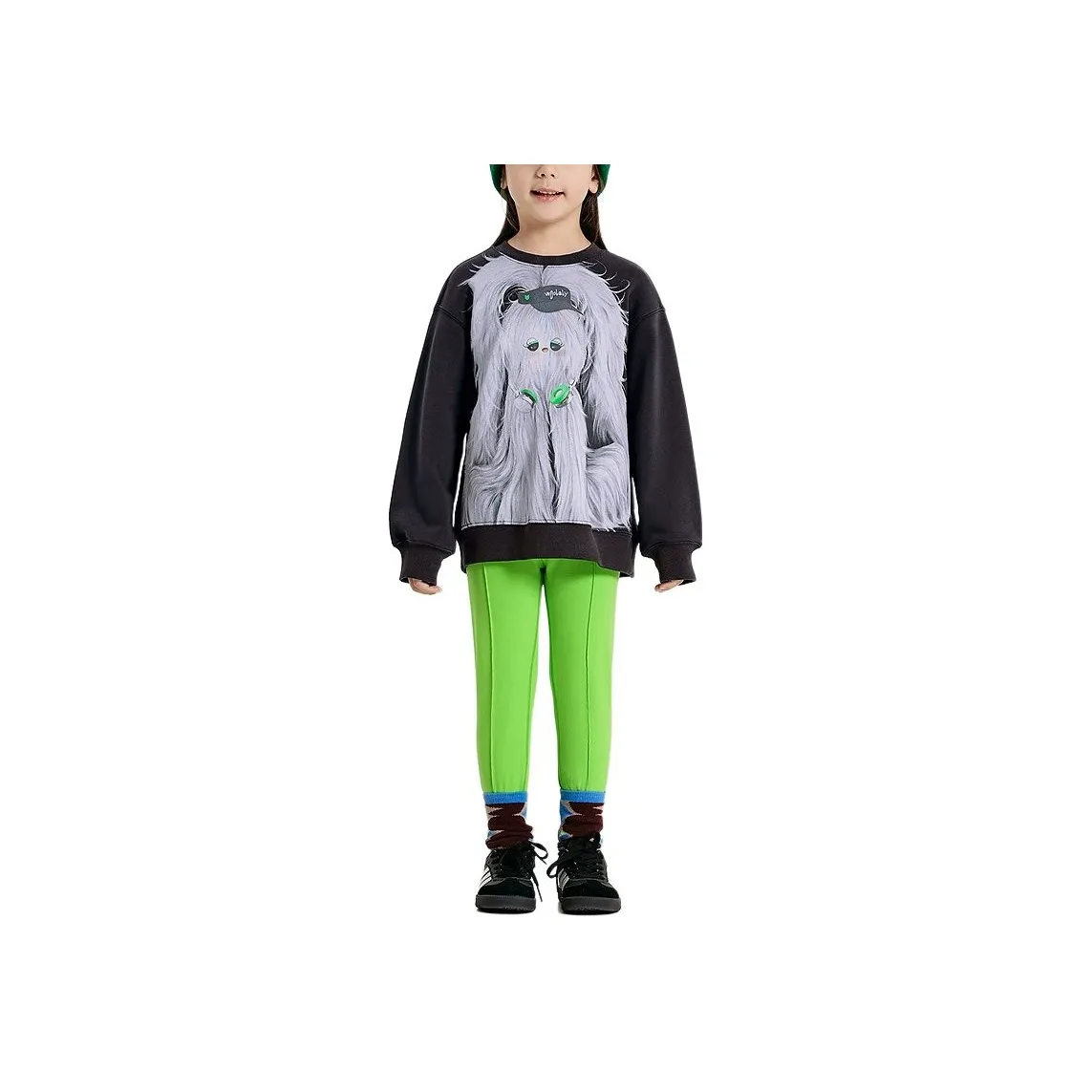 Woobaby Леггинсы SS25 для детей 3-7 лет свето-чувствительный зеленый