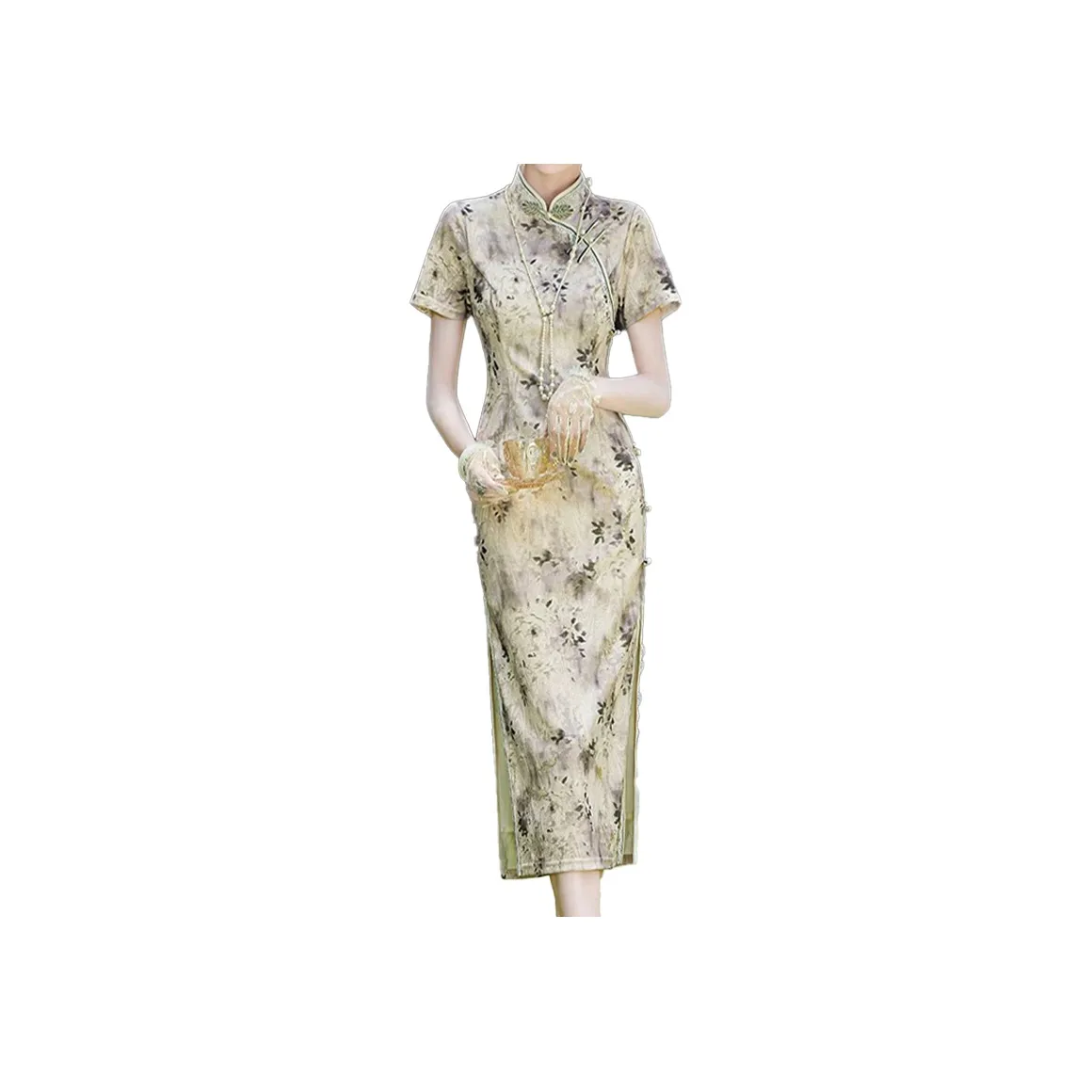 Mapping Cheongsam Women's Champagne