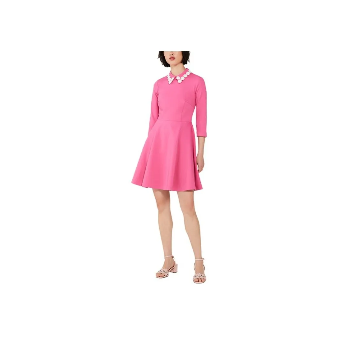 Kate Spade SS24 Long Sleeved Dress Women's Carnation Color