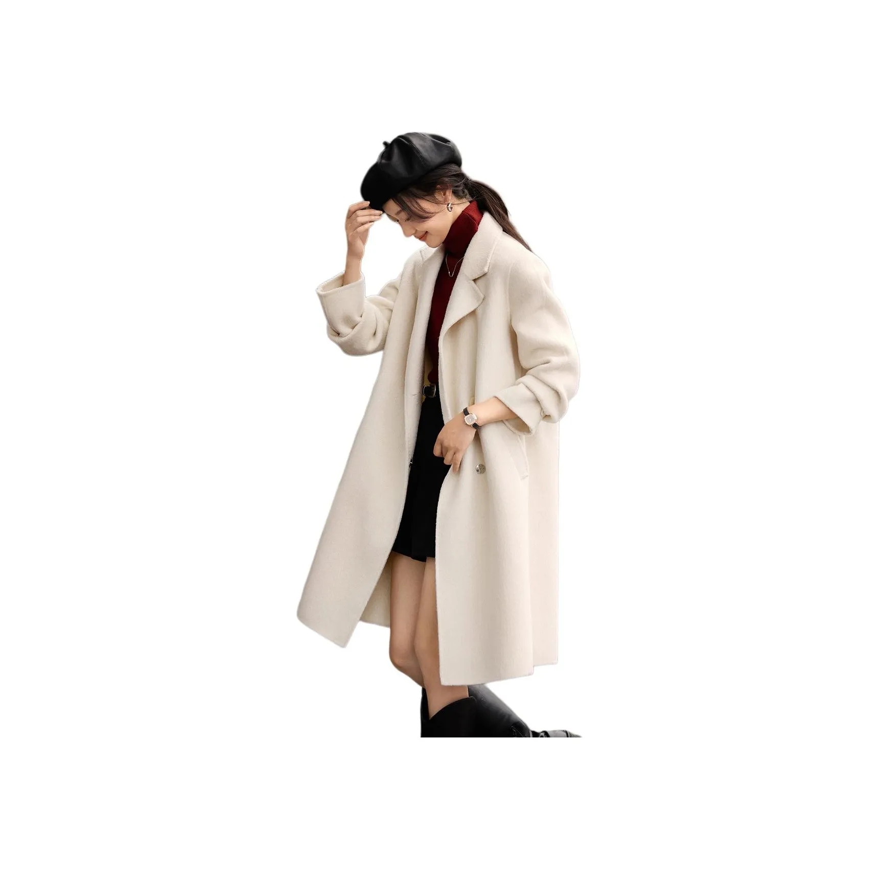 Mo Han Yi Mei Пальто Женское Звезда Экрю