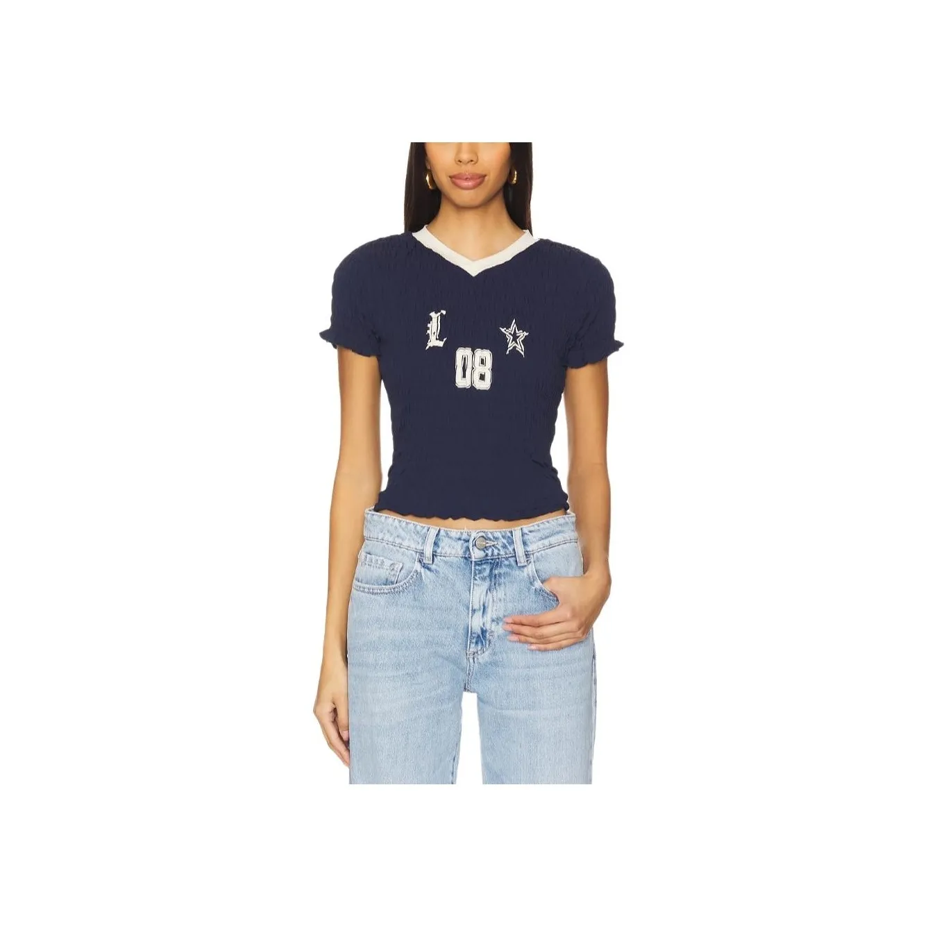 Lioness Темно-синие женские футболки T