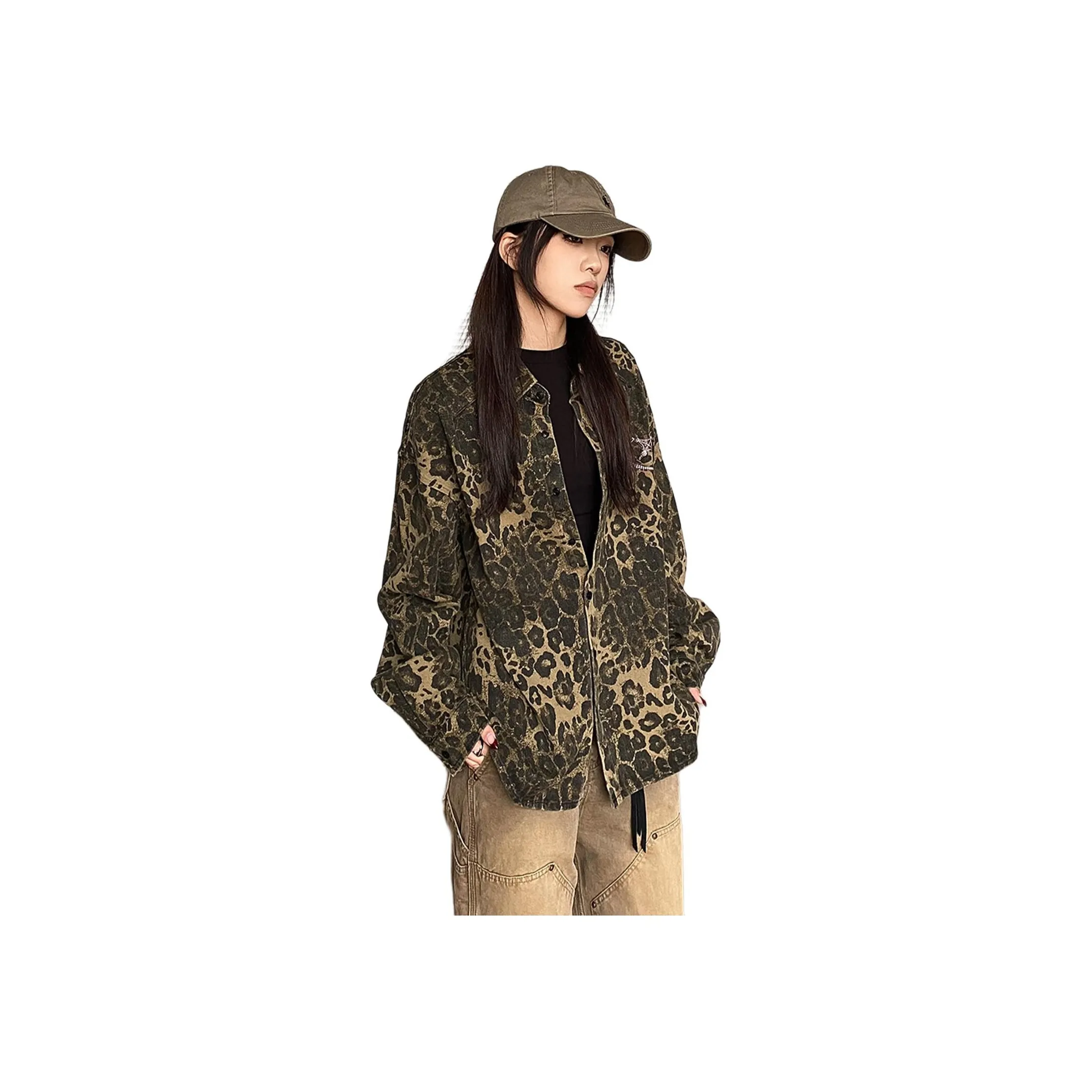 PISYPOX Леопардовый принт Унисекс Рубашки