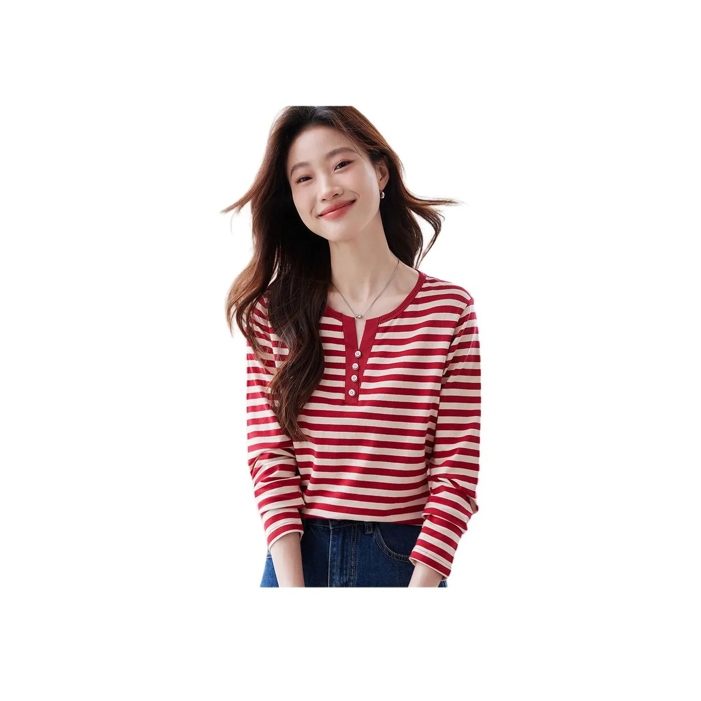 Pear 99 Красные полосы Женские T-рубашки