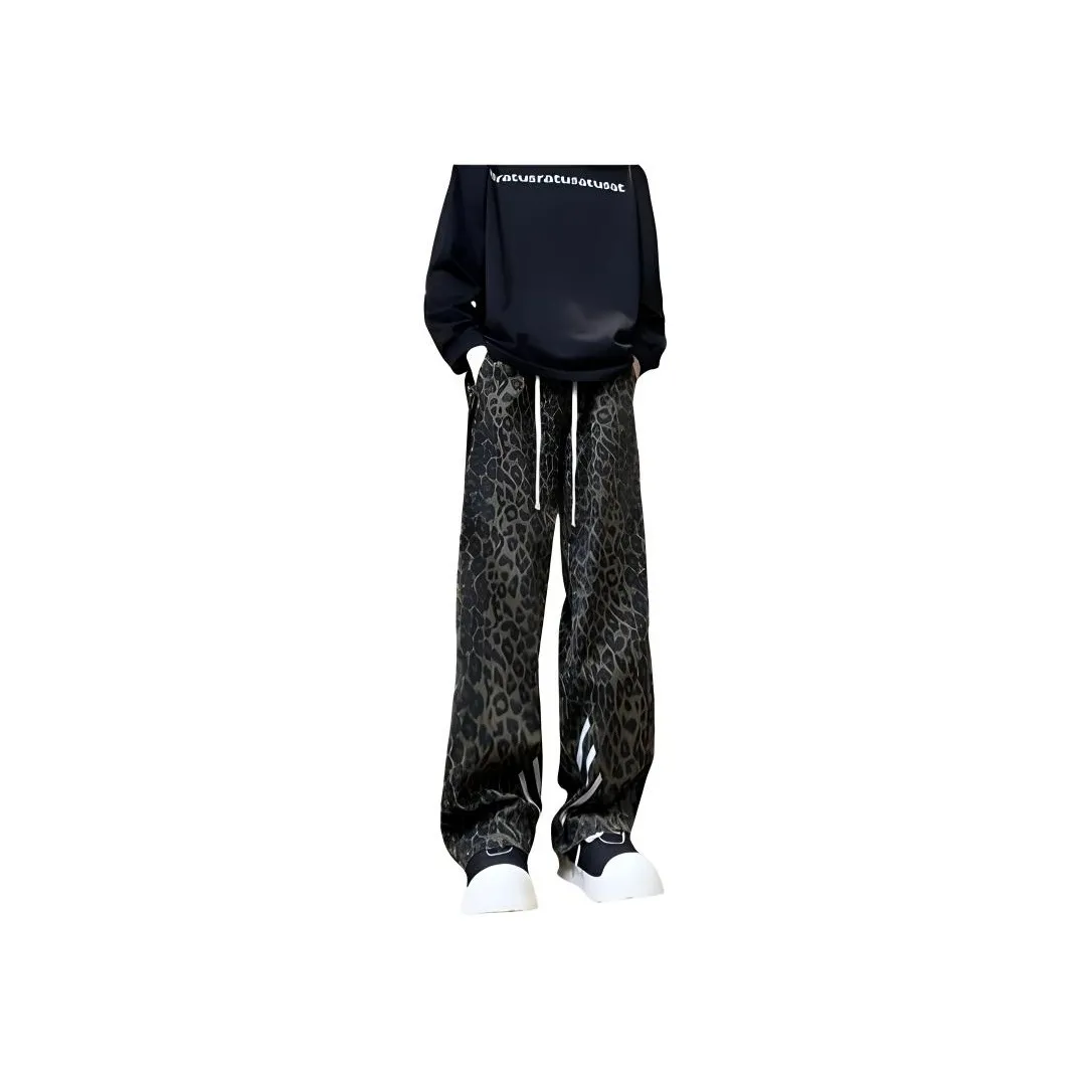 FFOMKE Jeans Unisex Leopard Print