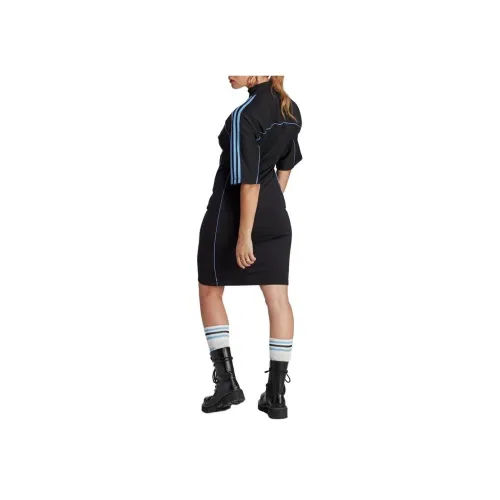 adidas originals Black Женские Короткие Платья с Рукавами
