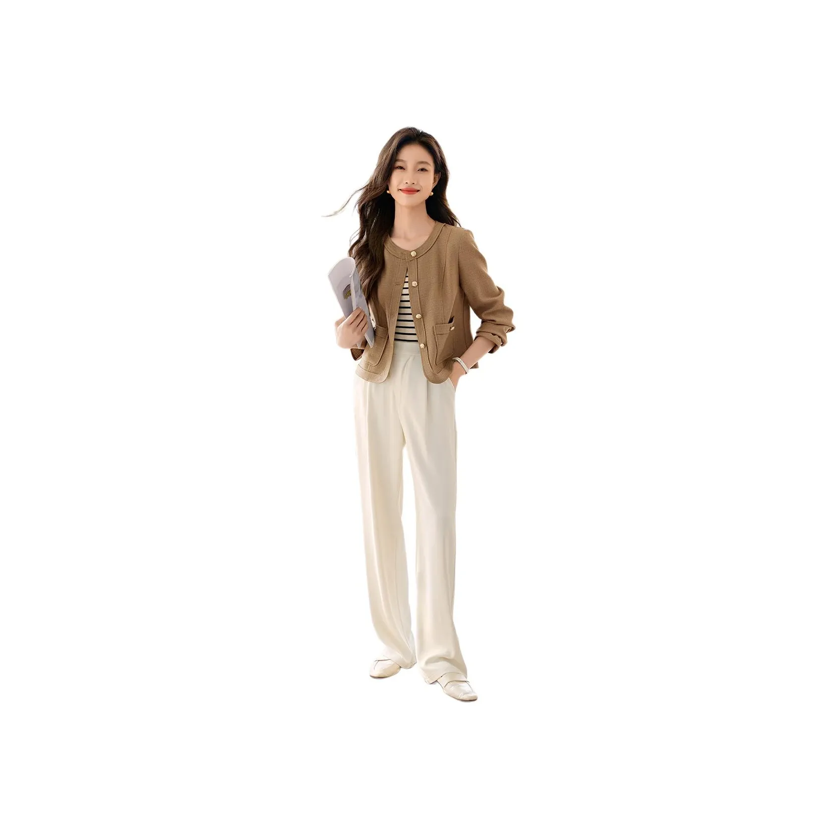 Mo Han Yi Mei Jackets & Coats Women's Light Tea Brown