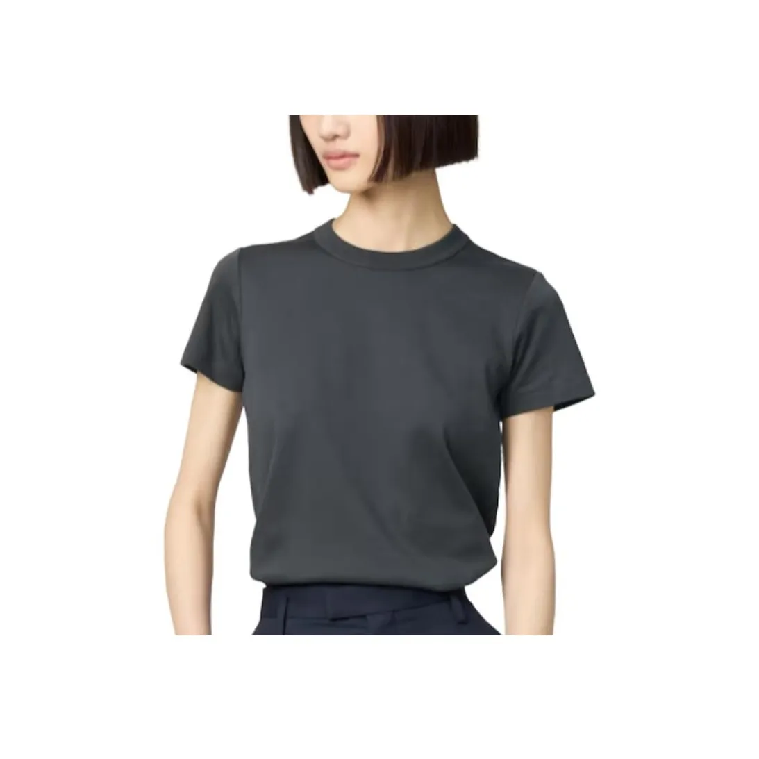 UNIQLO T-рубашка женская темно-серый цвет