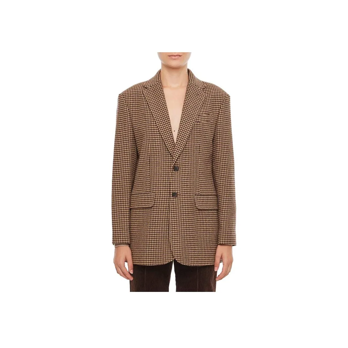 Polo Ralph Lauren Single-breasted Houndstooth Tweed Blazer