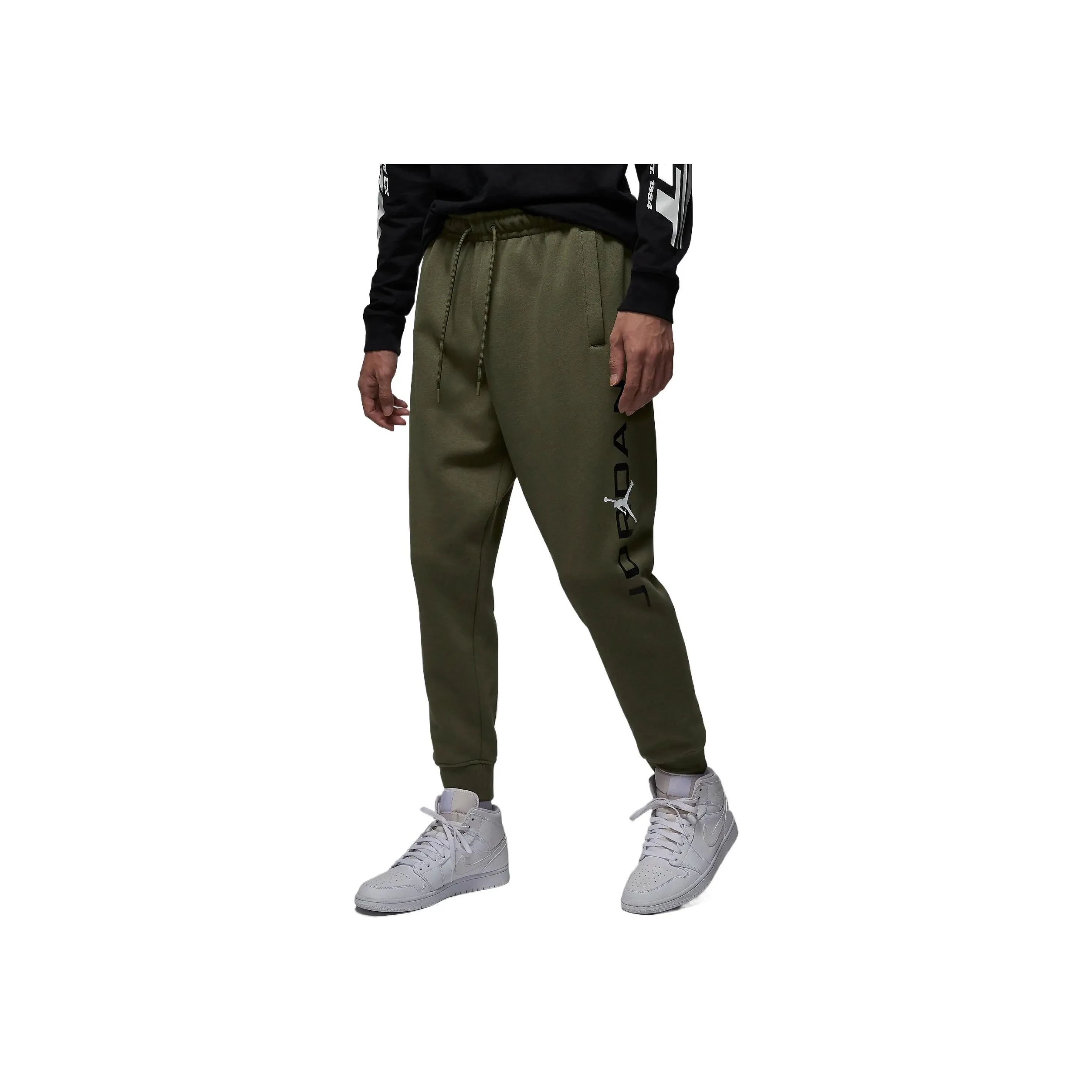Jordan Knitted Sweatpants Men Medium Olive Green