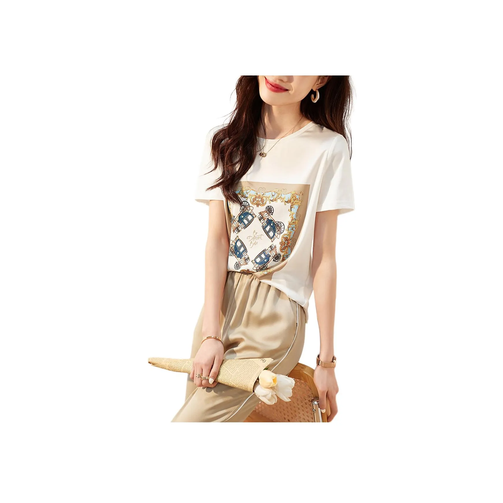 Mo Han Yi Mei Casual Suit Women's Khaki