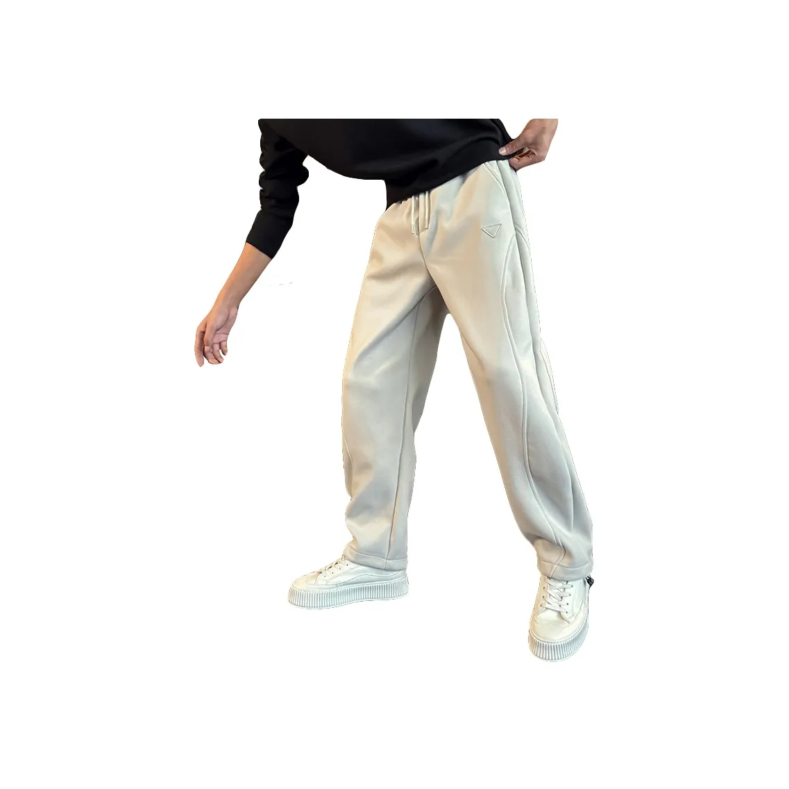 FRQ Повседневные брюки Унисекс Париж Серый