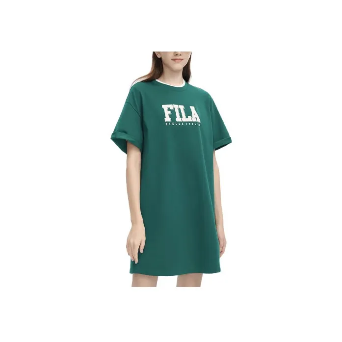 FILA Short Sleeved Dress Women's Chrysoprase Green