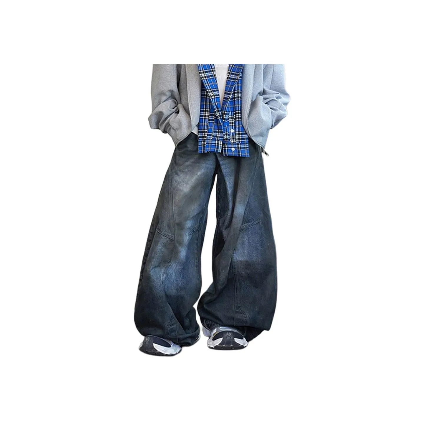 SOIE Винтажные синие унисекс джинсы