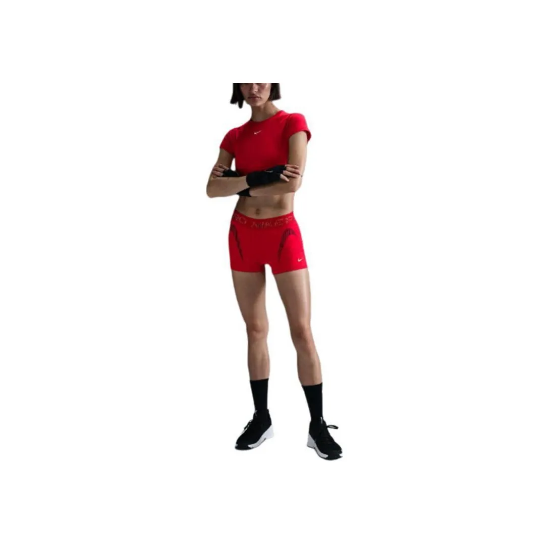 Nike Pro Women's Mid Rise 3' Graphic Biker Shorts