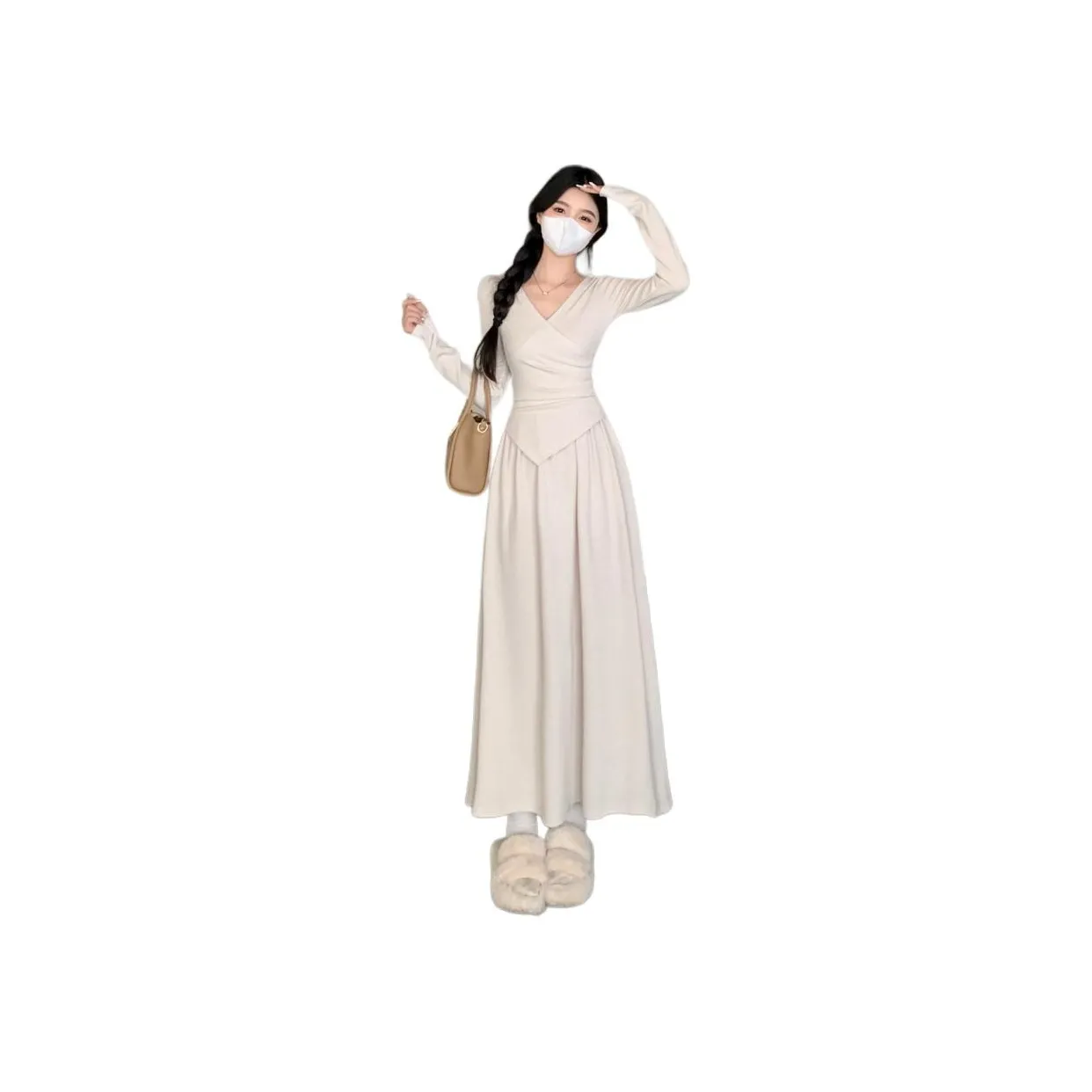 Pear 99 Длинное платье с длинными рукавами женское