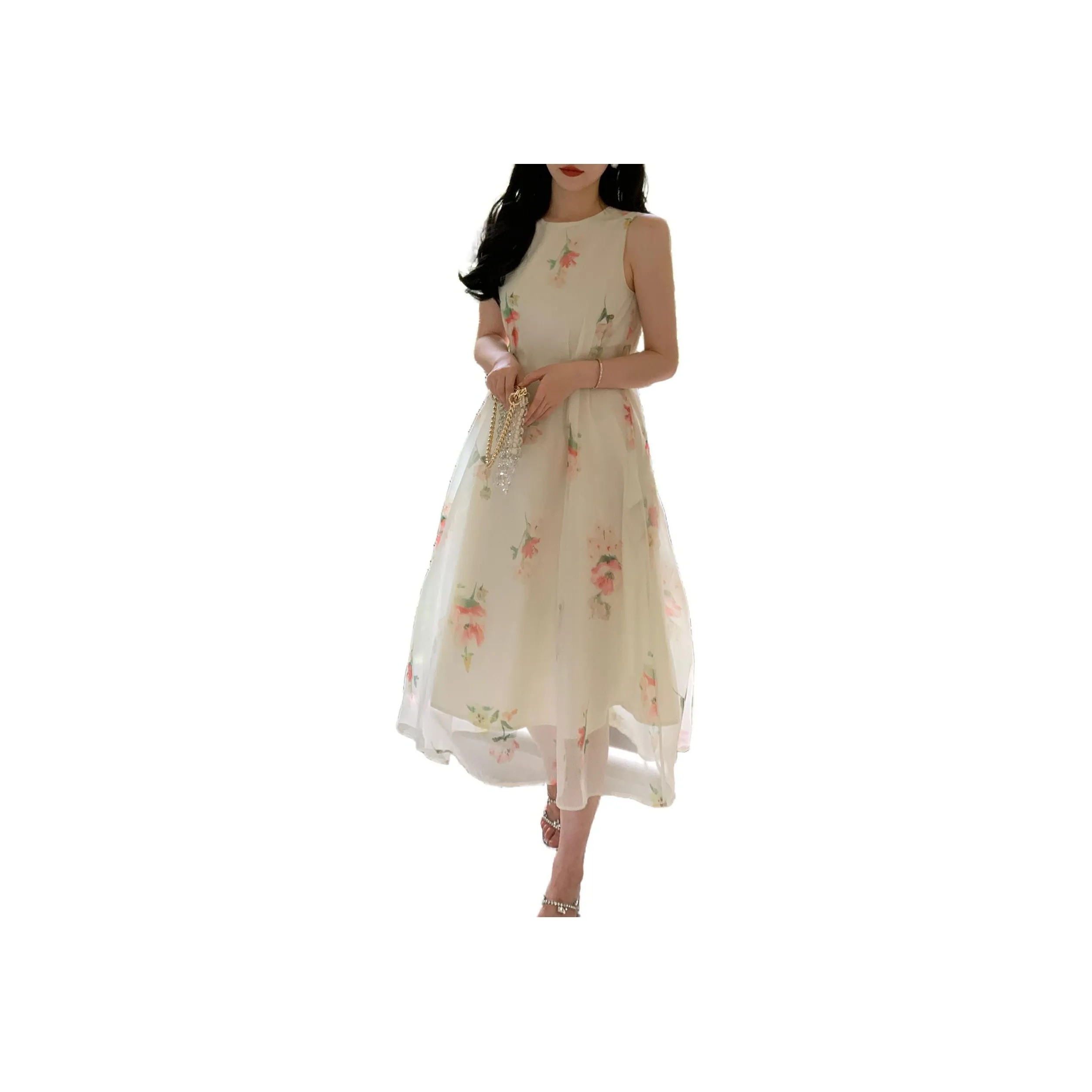Letter Sleeveless Dresses Women's