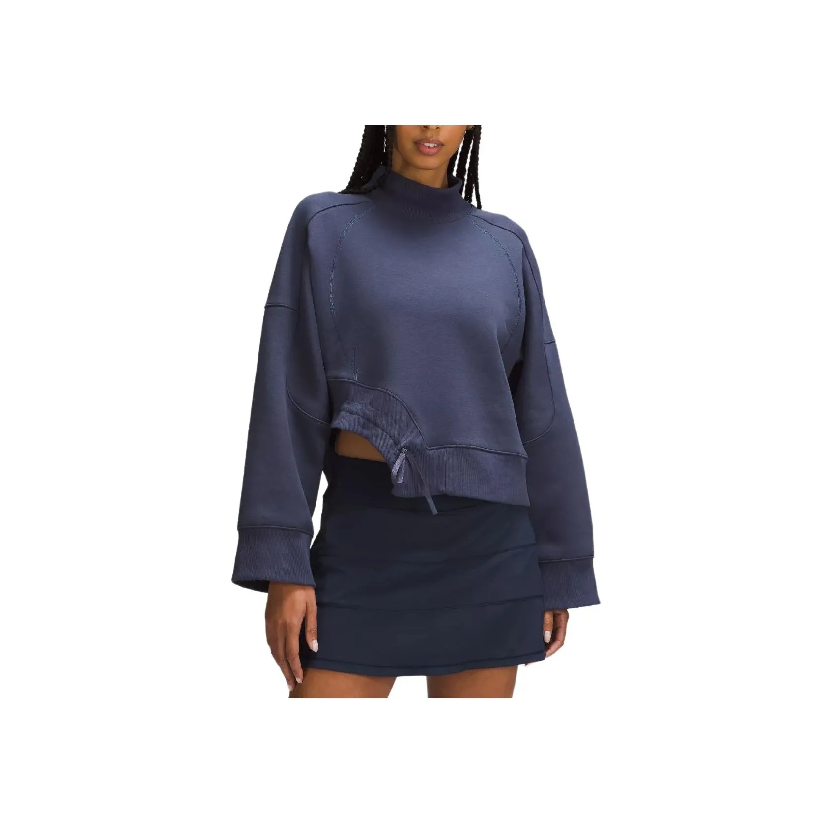 lululemon Plush Fleece Изогнутый Подол Пуловер Толстовка Женские