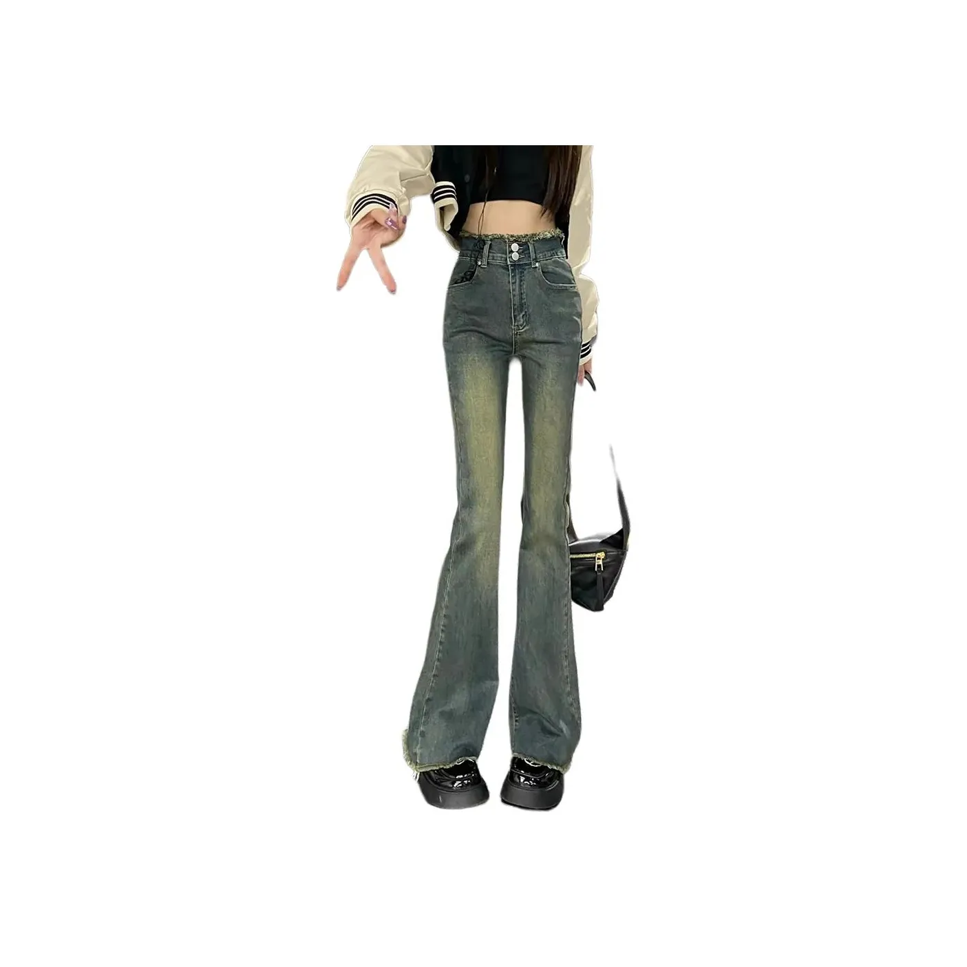 NHZN Джинсы Женские Винтаж Синий