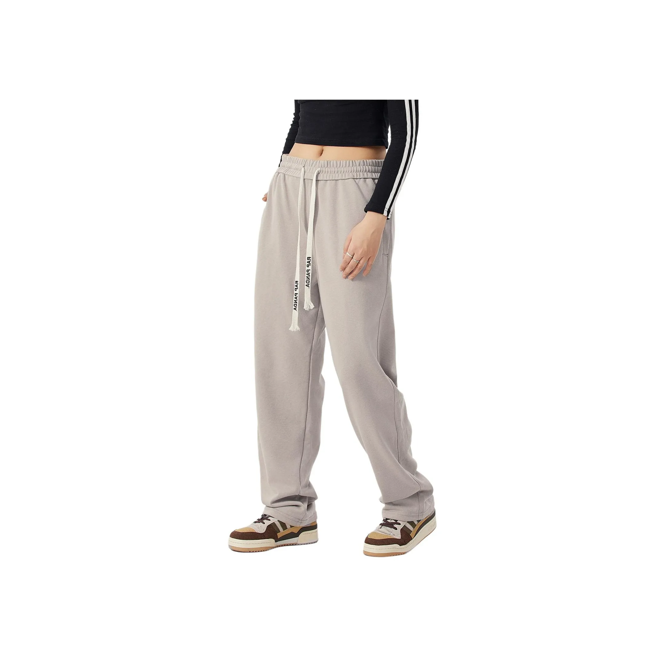 RAP PANDA Knitted Sports Pants Unisex Neon Yellow