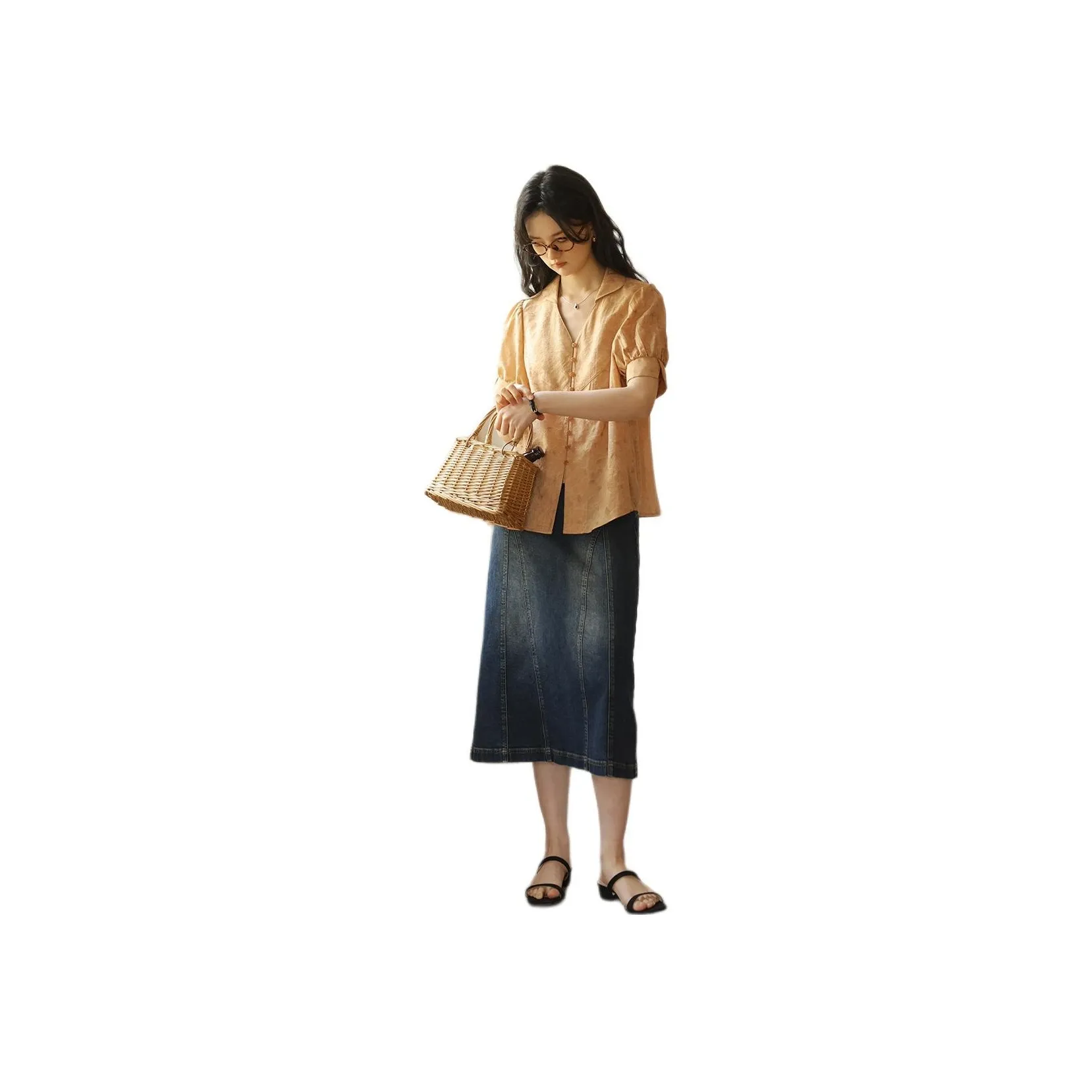 SOLIGHTER Shirt Women's Cameo Orange