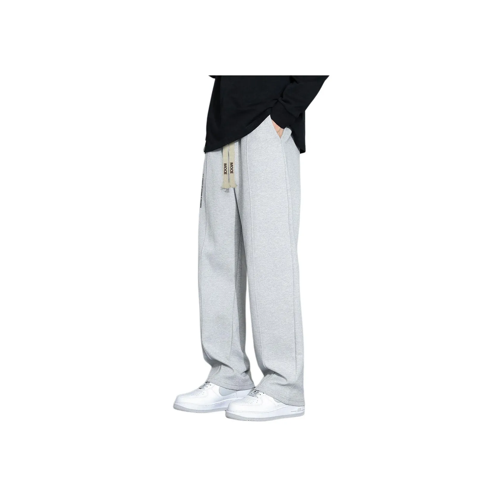 Moce Casual Pants Men's Light Gray
