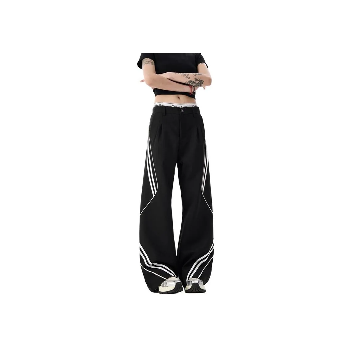 CAT'S PAW Черные Унисекс Костюмные Штаны