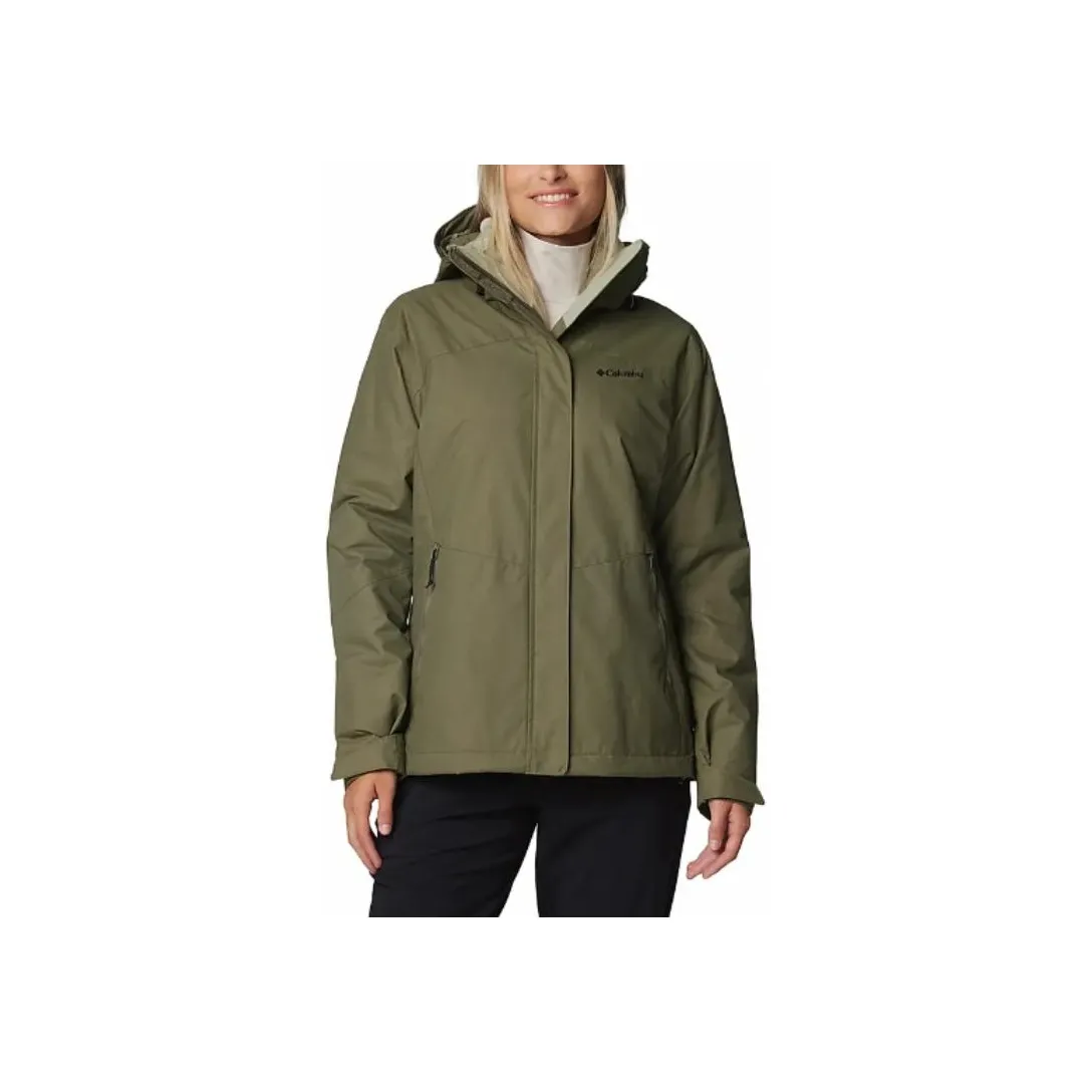 Columbia Omni Heat Water Resistant Windproof Breathable Warm Windbreaker Jacket Women's Green