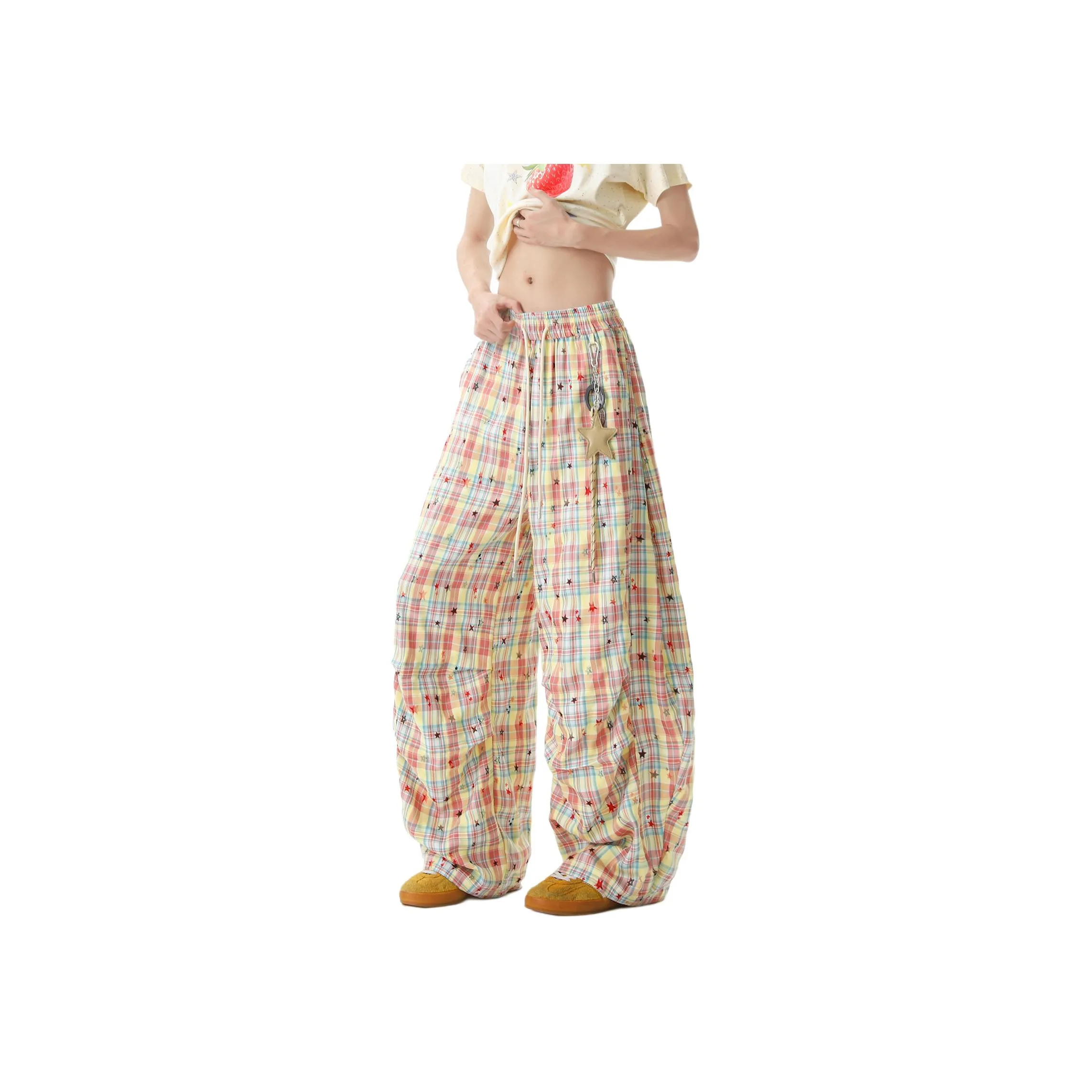 COMBO Yellow Unisex Casual Pants Комбо Желтый Унисекс Повседневные Брюки