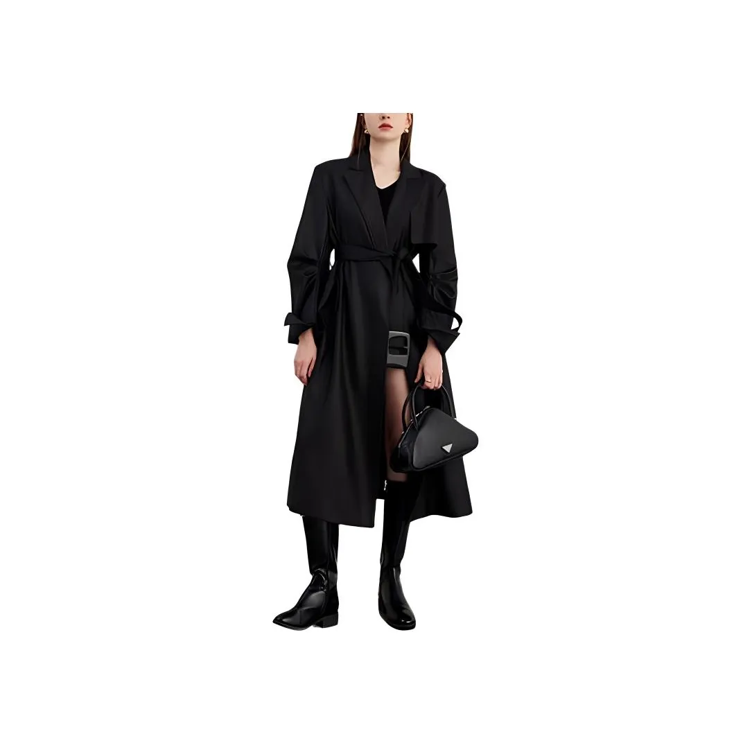 DPLAY Trench Coat Women's Classic Black