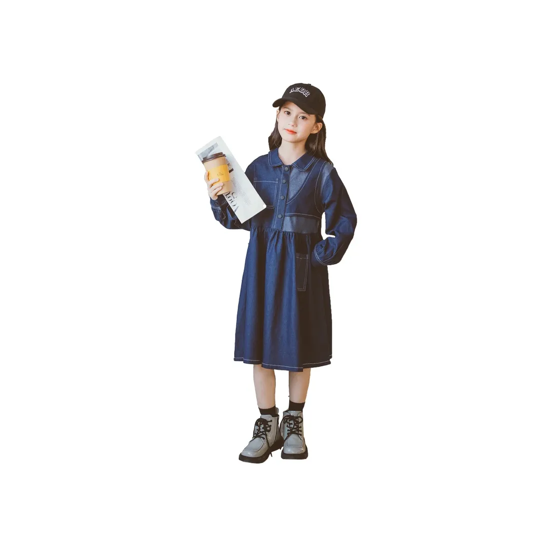 ЮЙЧЖАОЛИНЬ Синий Платья для школьниц