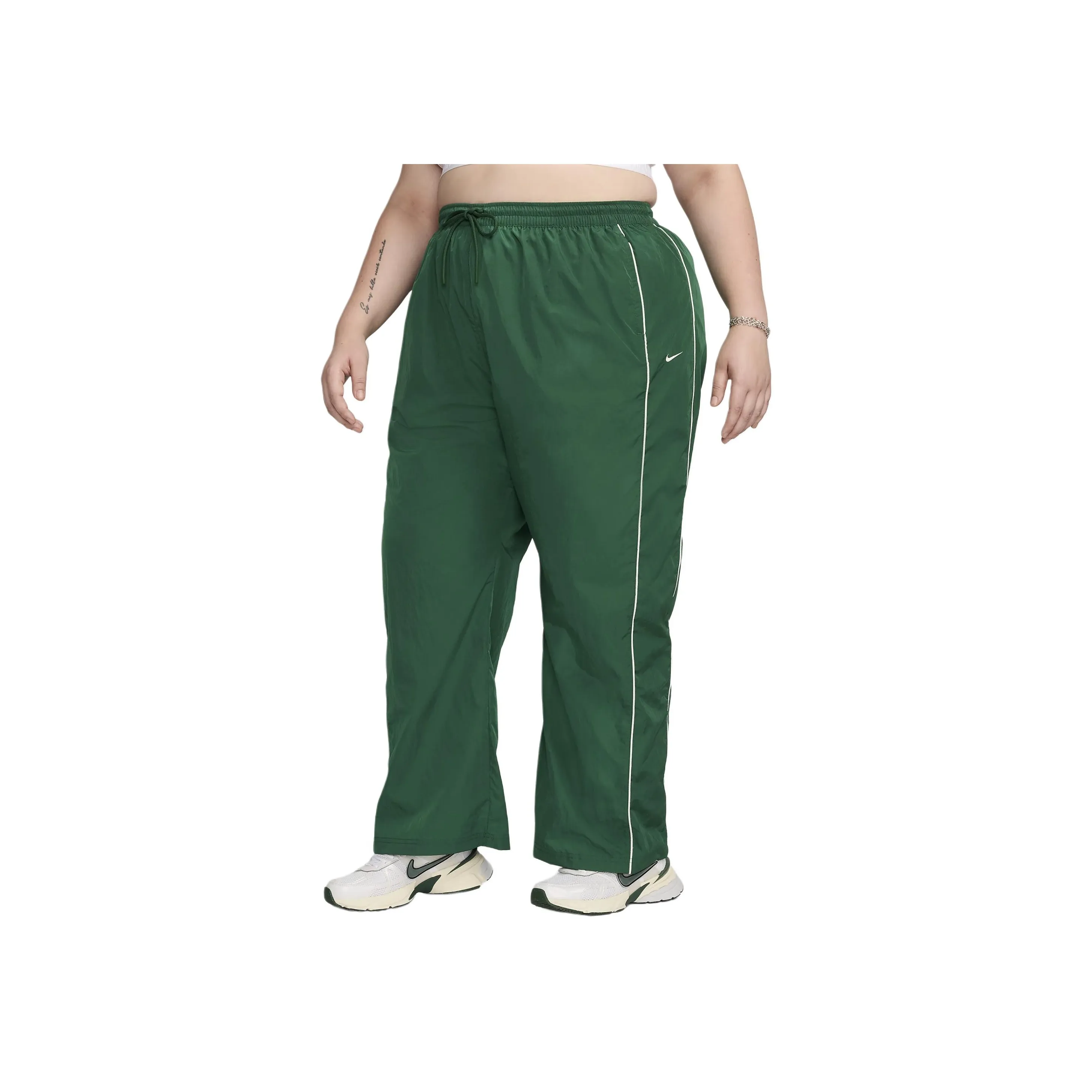 Nike Windrunner Women's High Waisted Woven Open Hem Pants Plus Size