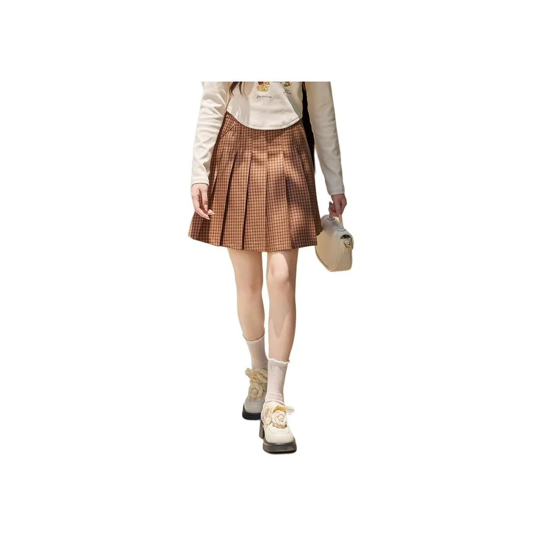 ZIHAN Повседневные короткие юбки Женские Красная клетка