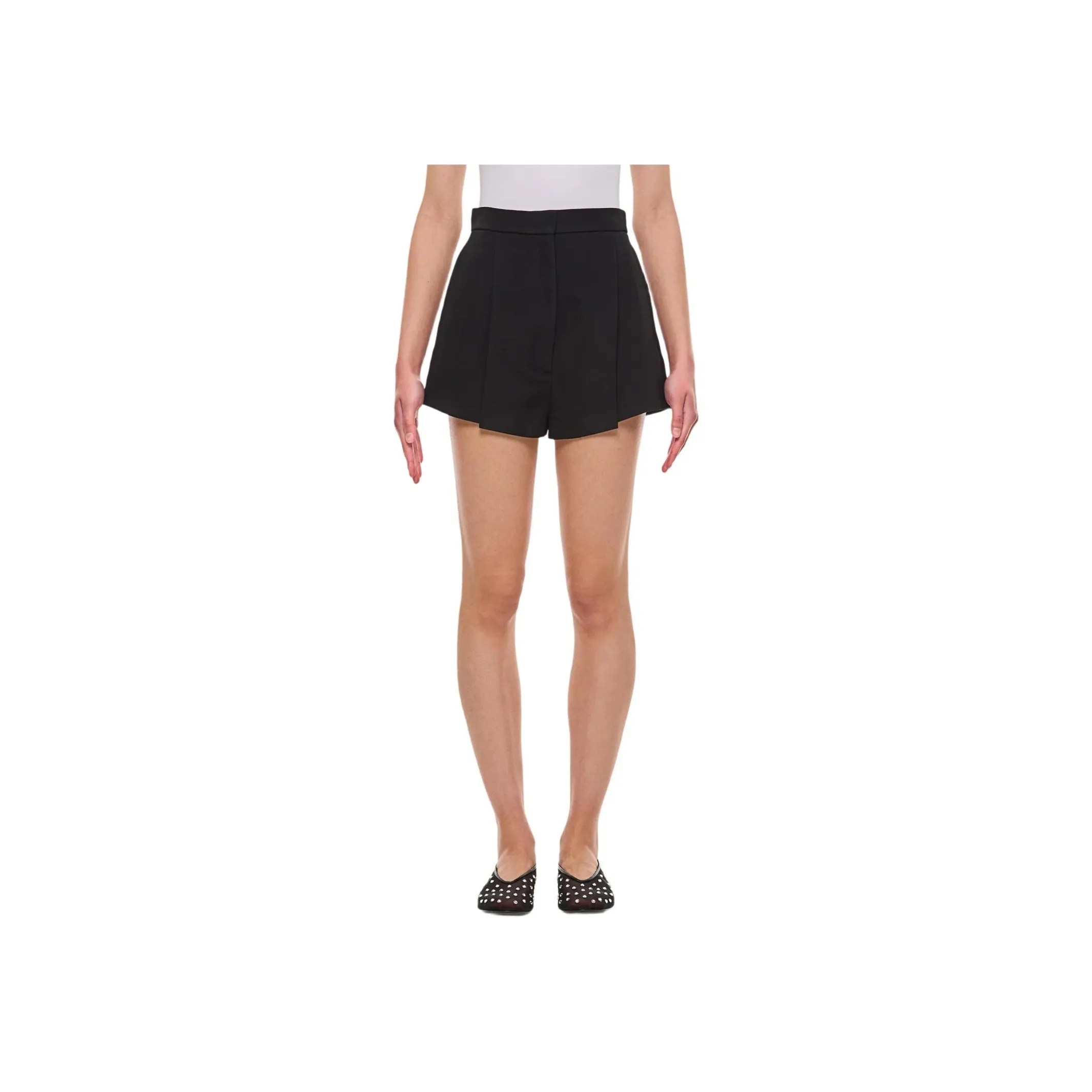 KHAITE Pleat detail Tailored Shorts