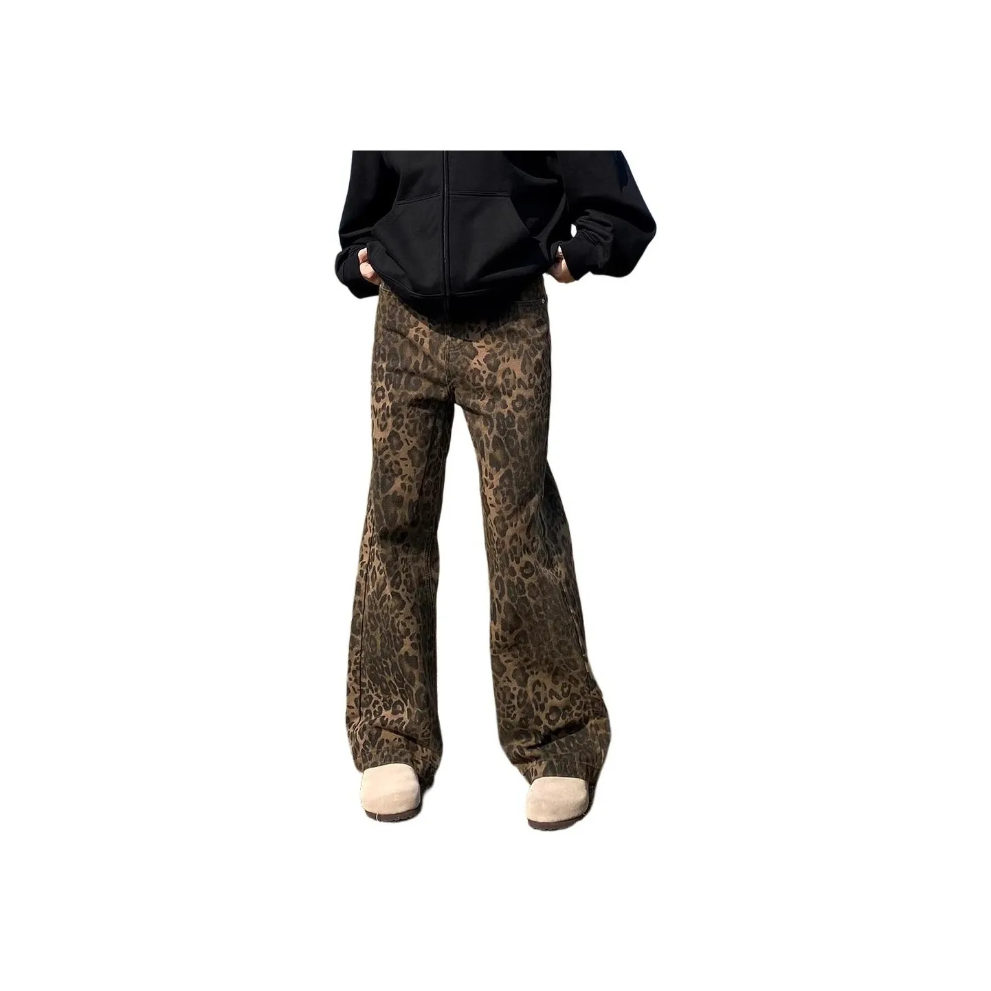 MUCCHIC Женские джинсы с леопардовым принтом