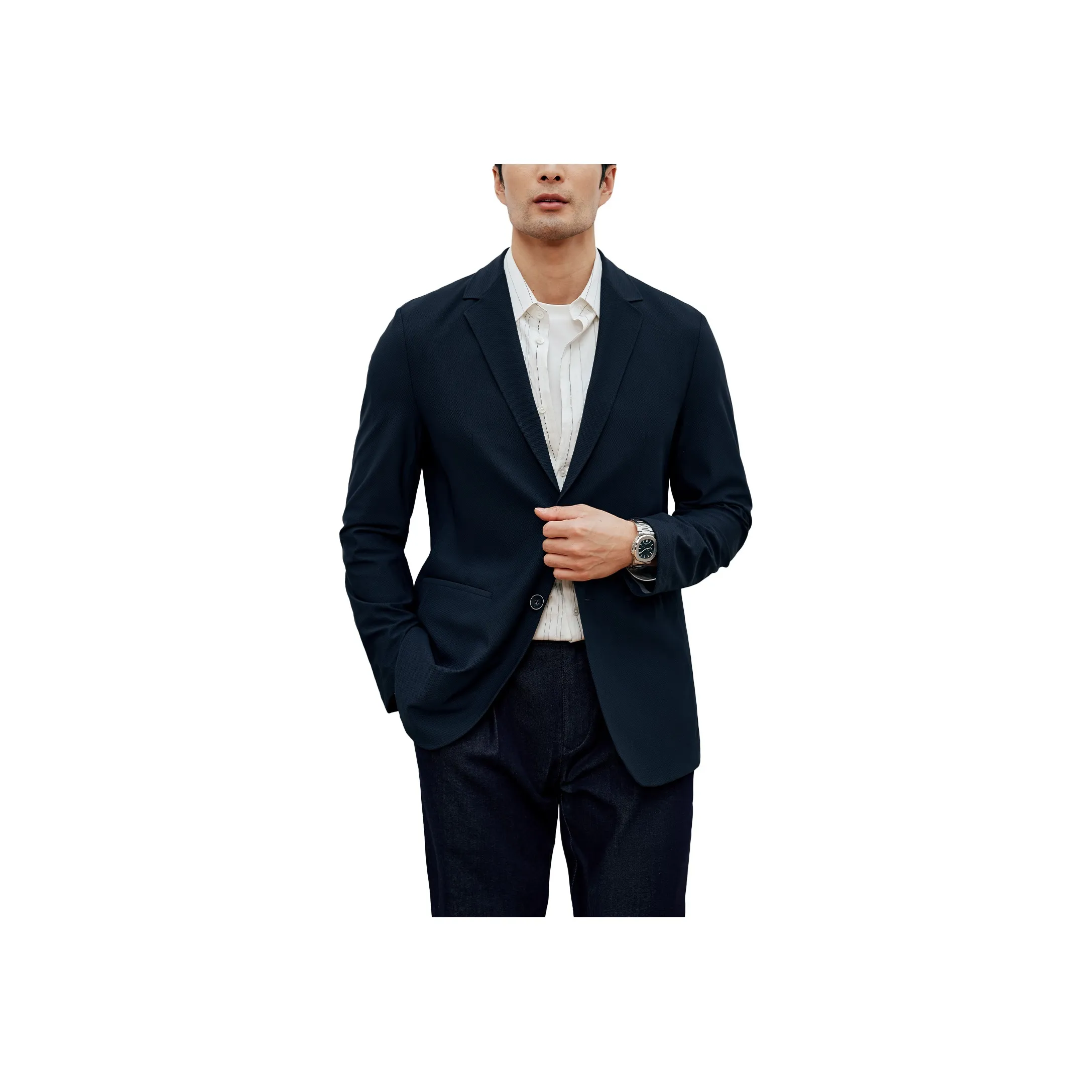 DANNINGZHEXUE Бизнес-костюм мужской темно-синий