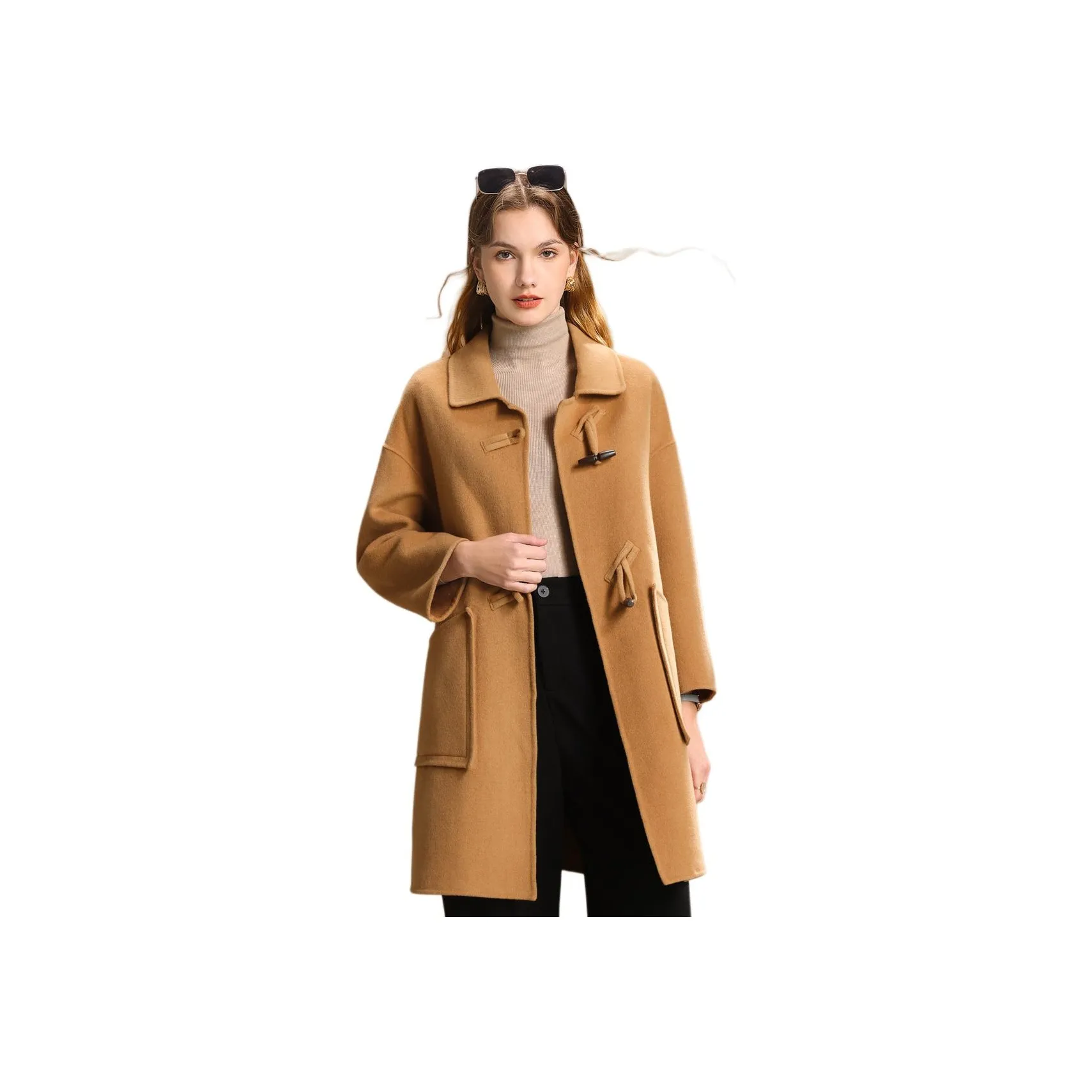 FENHONGMALI CAMEL Женское пальто