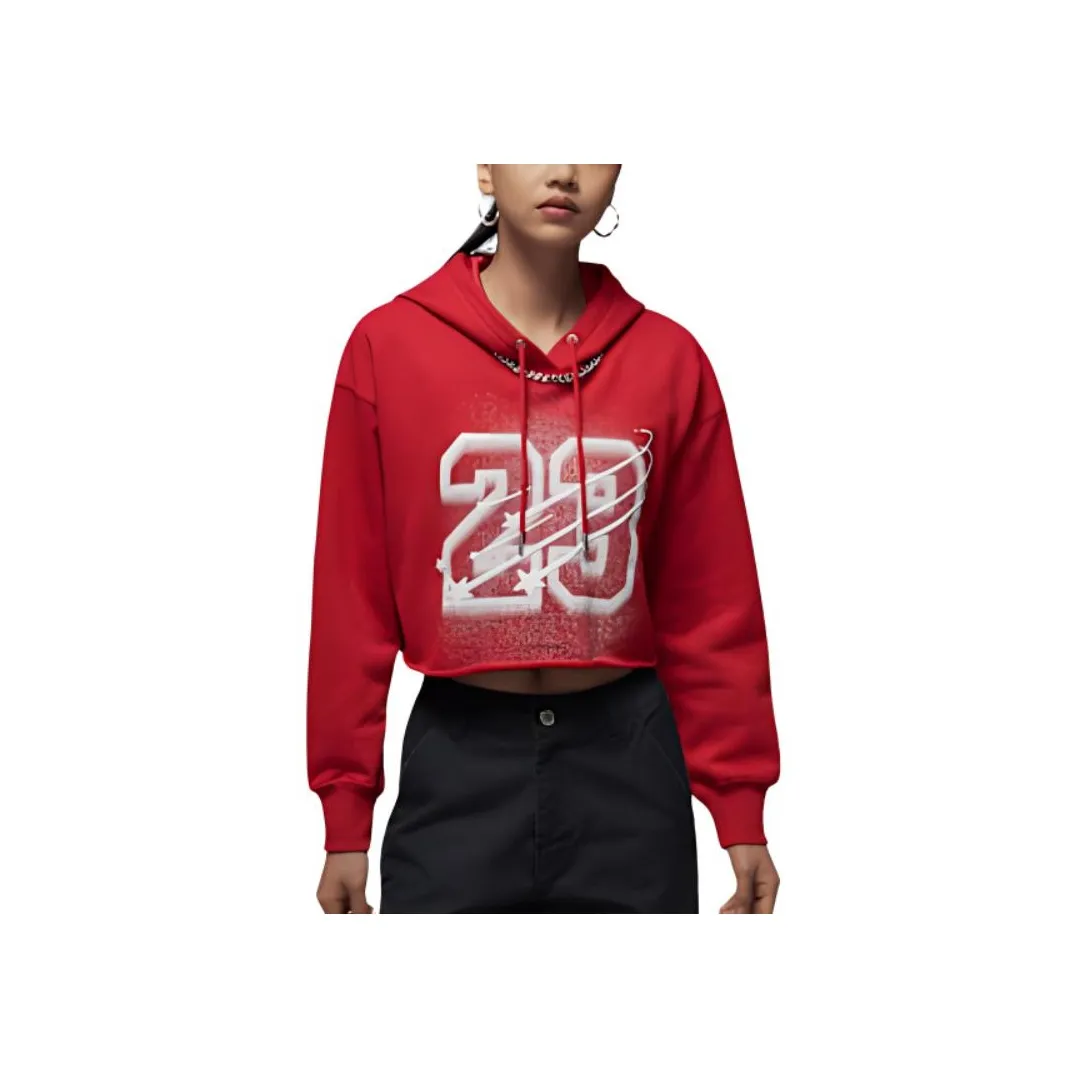 JORDAN Flight Fleece Women's Cropped Satin-Lined Hoodie