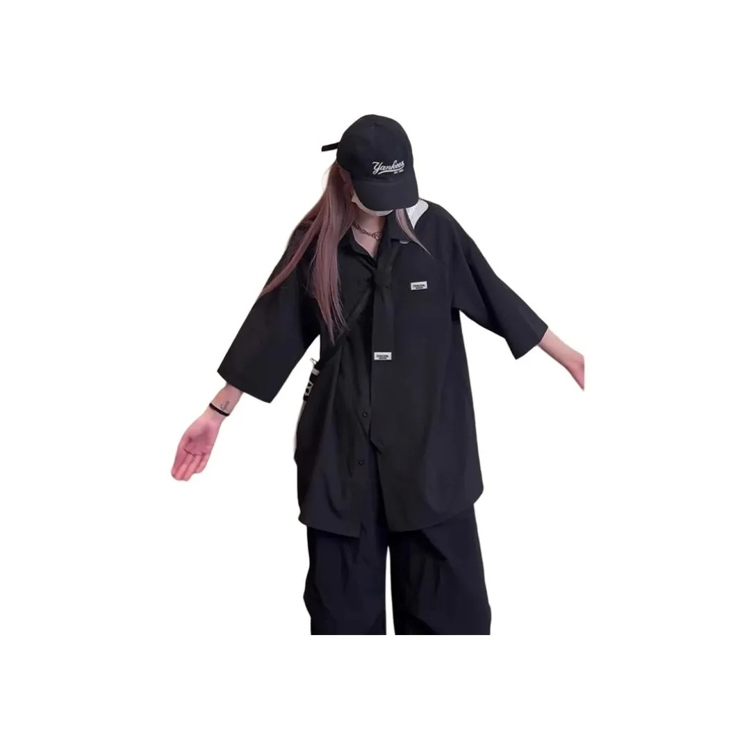 NOWSTIME Черная унисекс рубашка