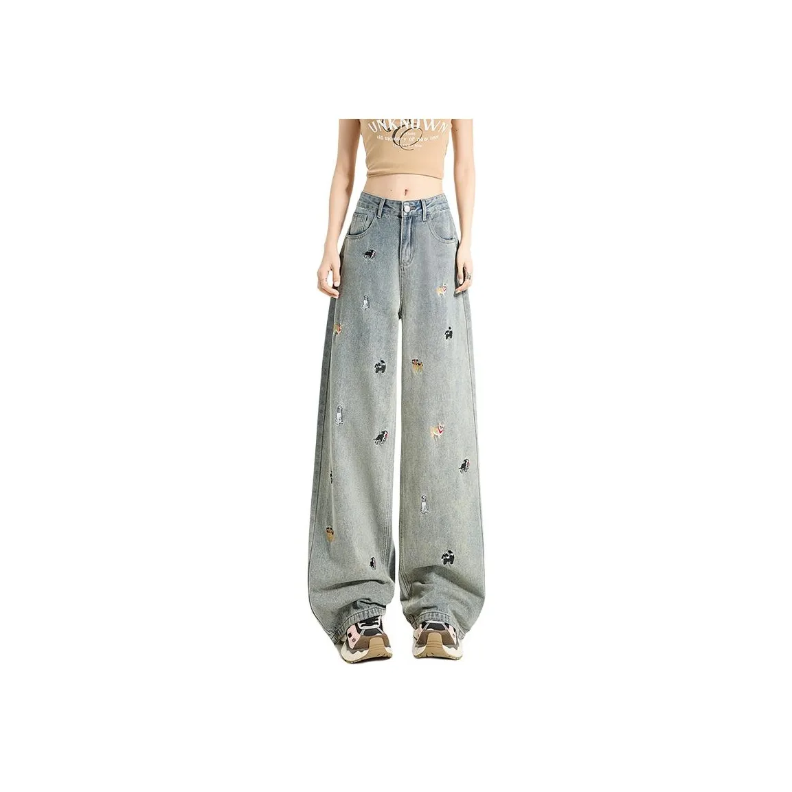 Garbege Jeans Women's Vintage Blue Pants
