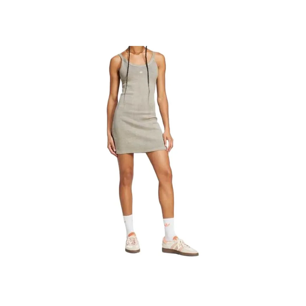 Adidas Originals Slip Dress Women's Pebble Silver Gray