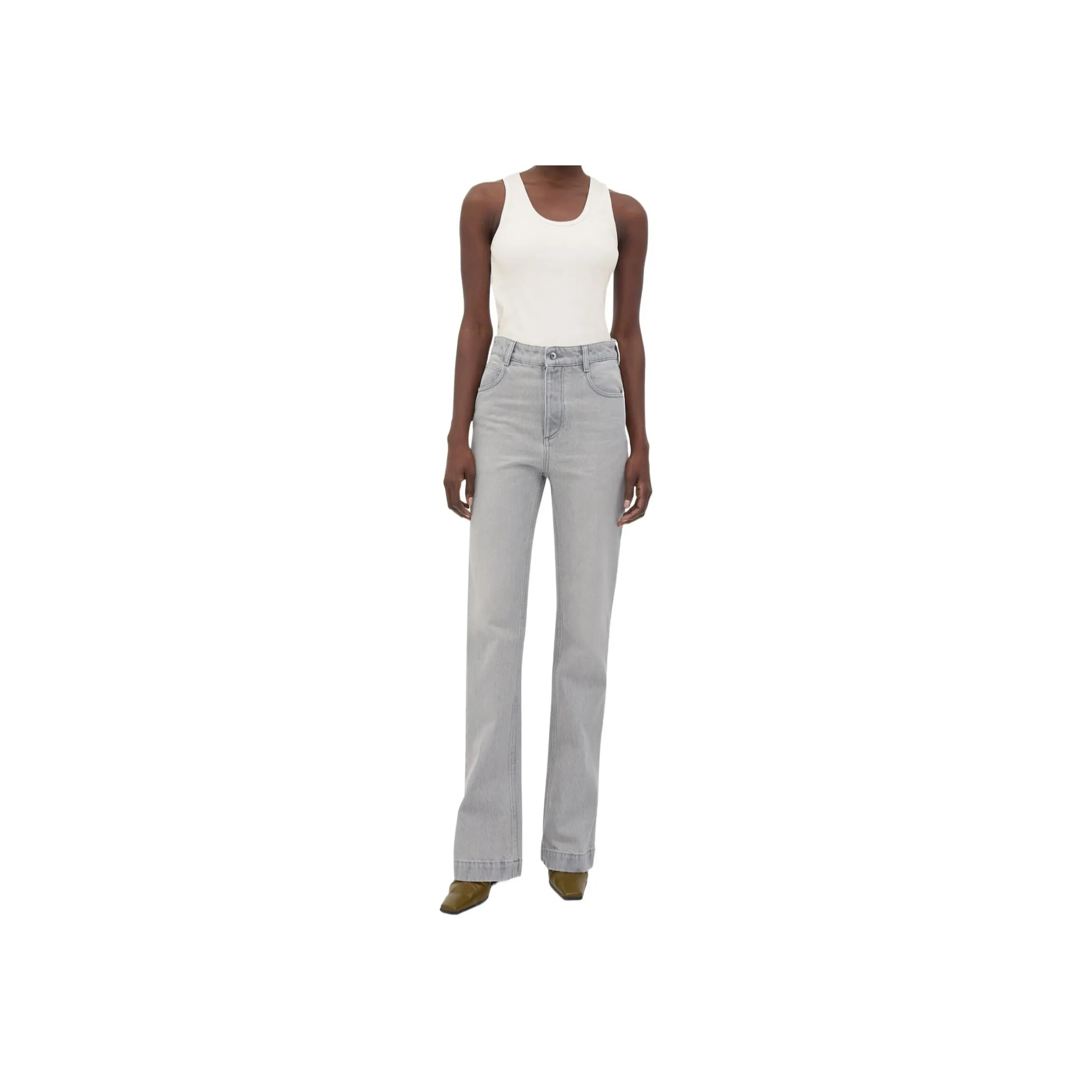 Bottega Veneta Washed Flared Leg Jeans
