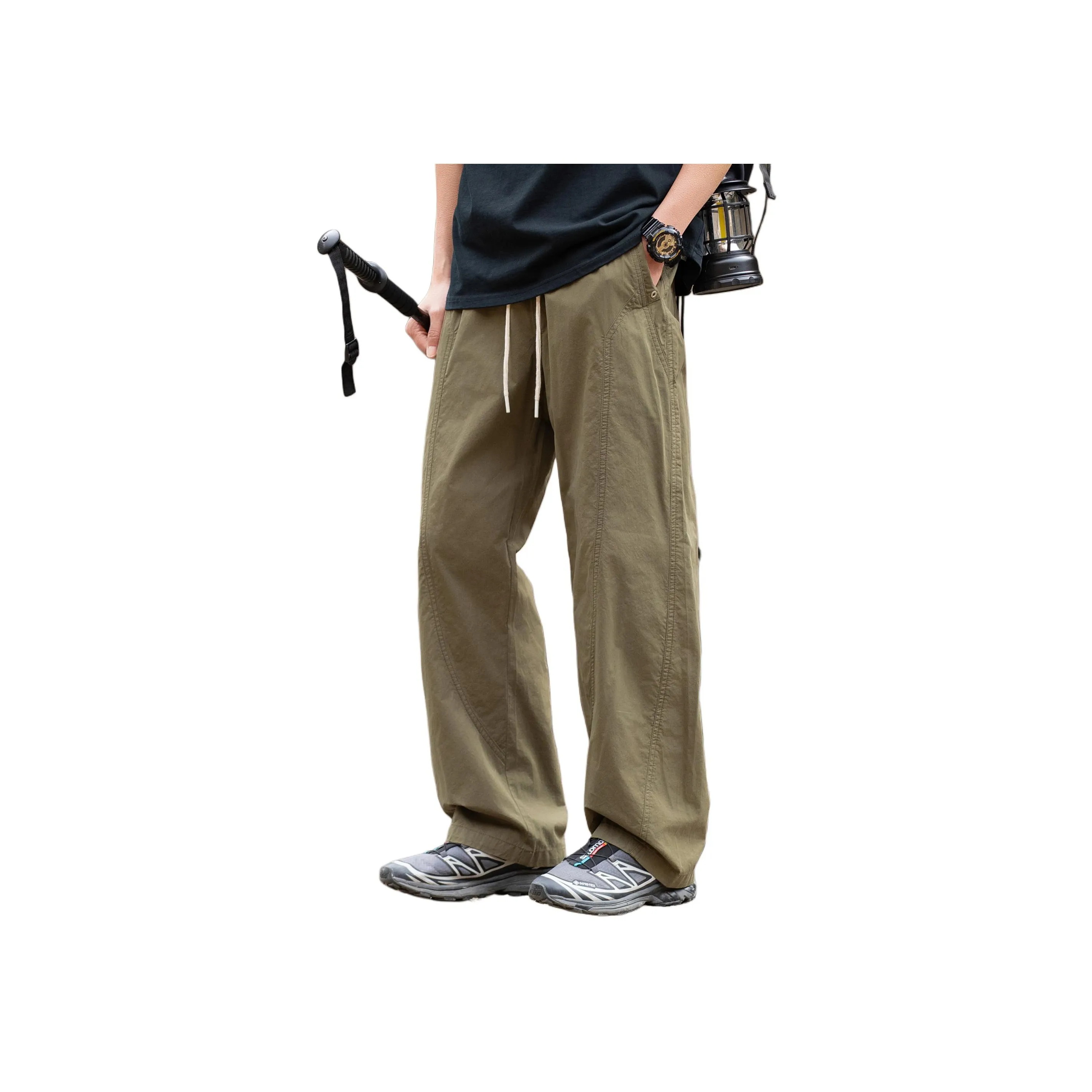 WOOD SOON Японский стиль Универсальный Модный бренд 100% хлопок Карго-брюки Унисекс