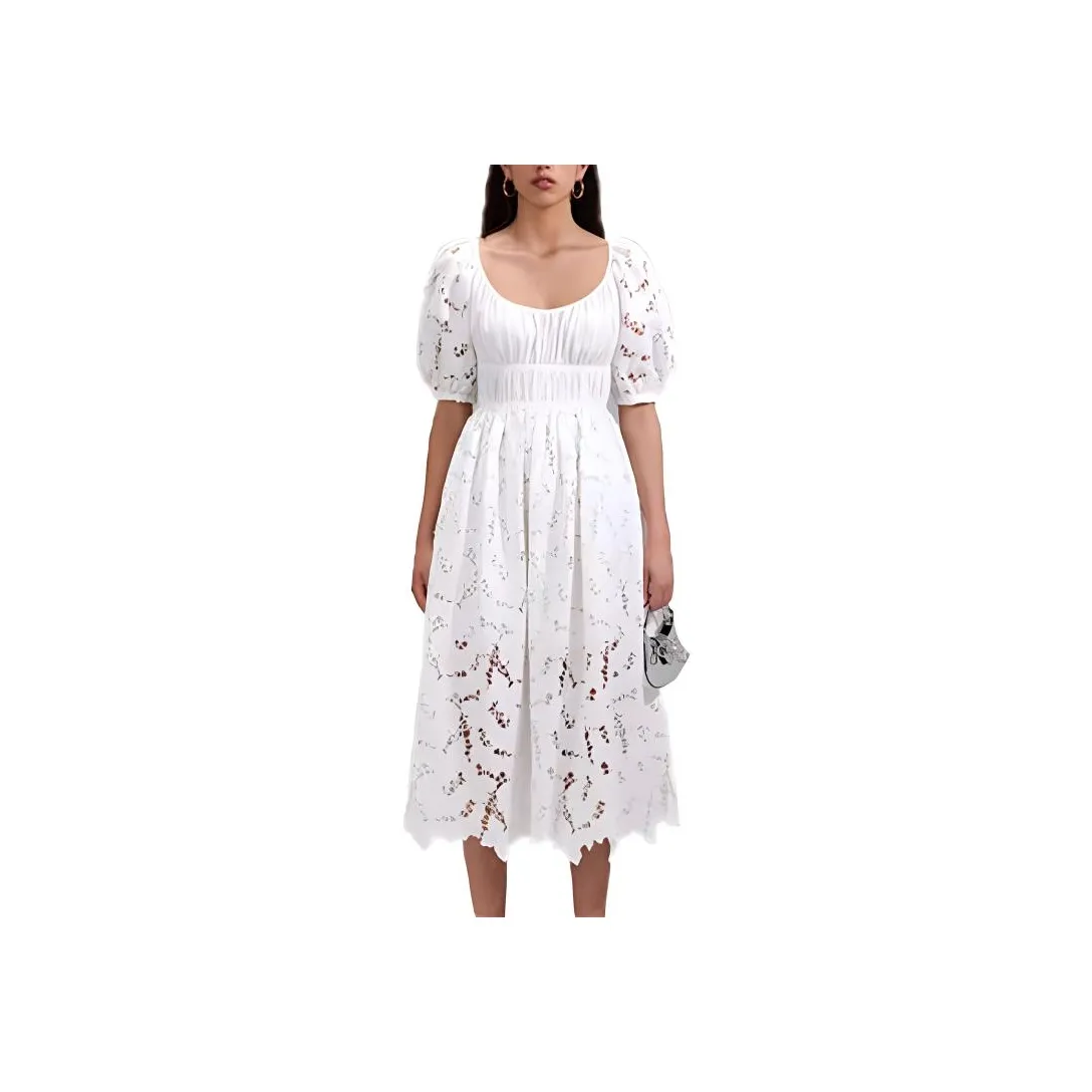 Self portrait Short Sleeved Dress Women's White