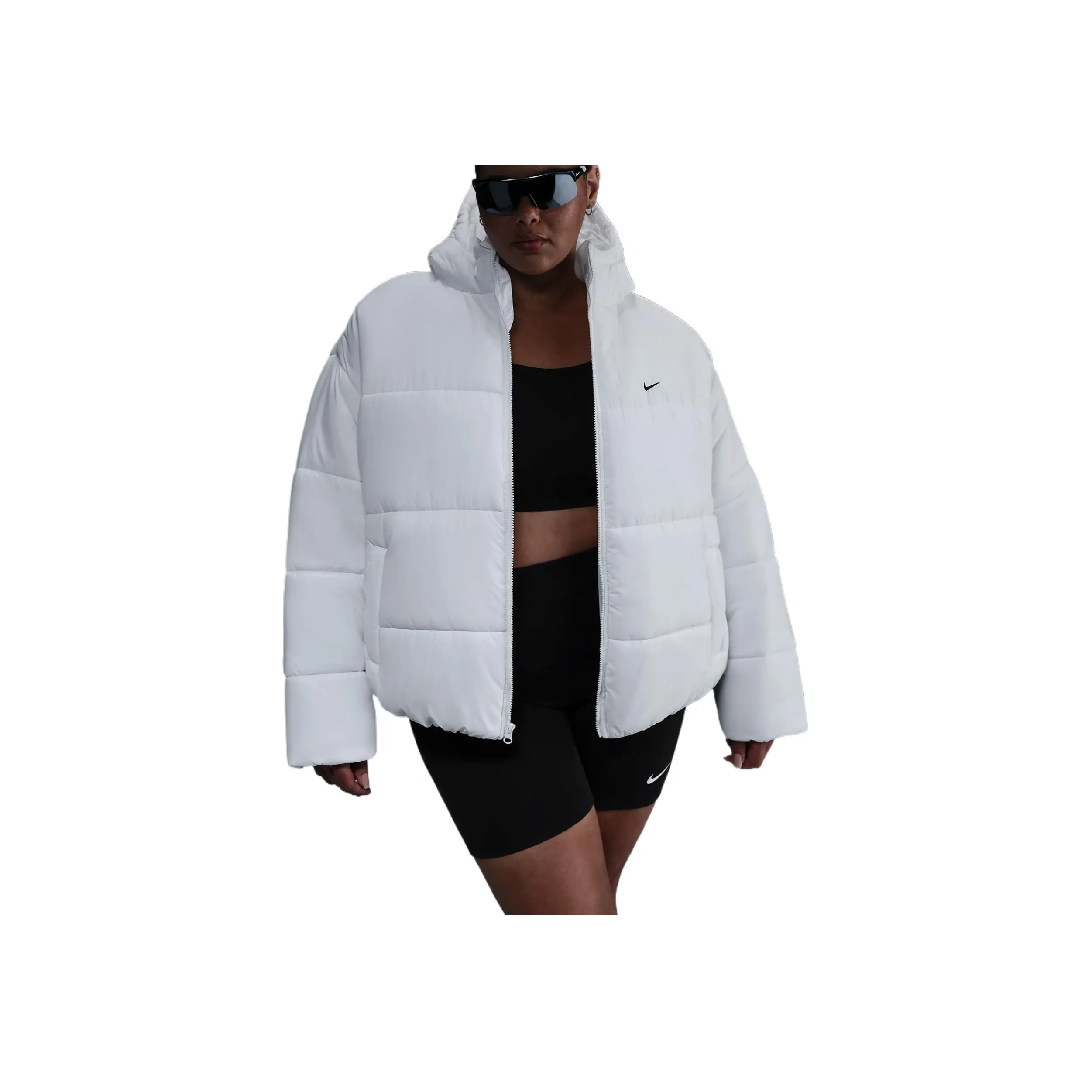 Nike Sportswear Classic Puffer Women's Therma FIT Loose Hooded Jacket Plus Size