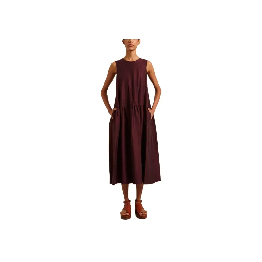 MaxMara Sleeveless Dress Women's Dark Red