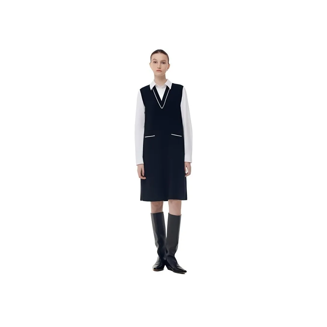 GOELIA Long Sleeved Dress Women's Black